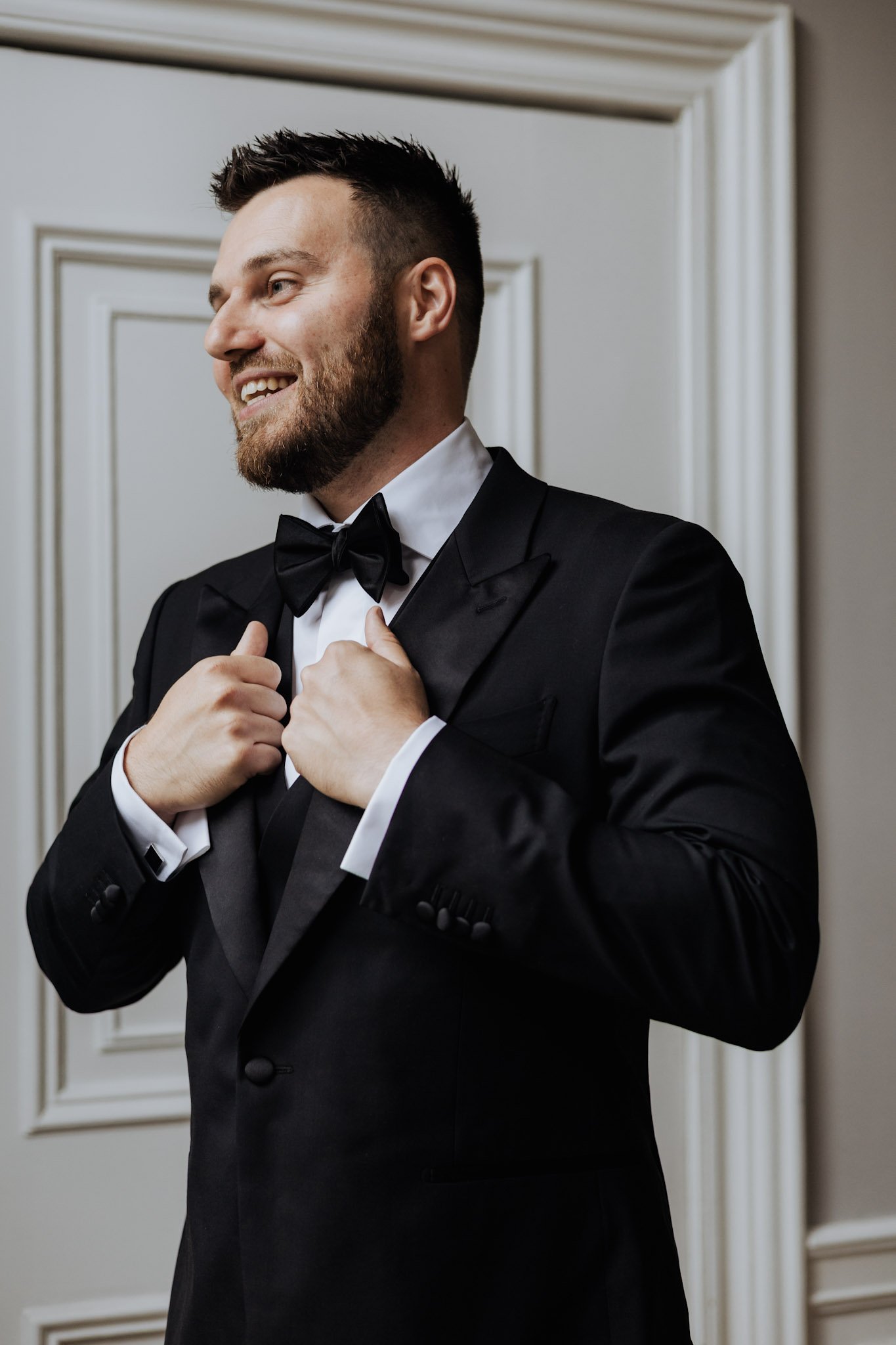Dutch groom preparing for his wedding day in Hoorn.