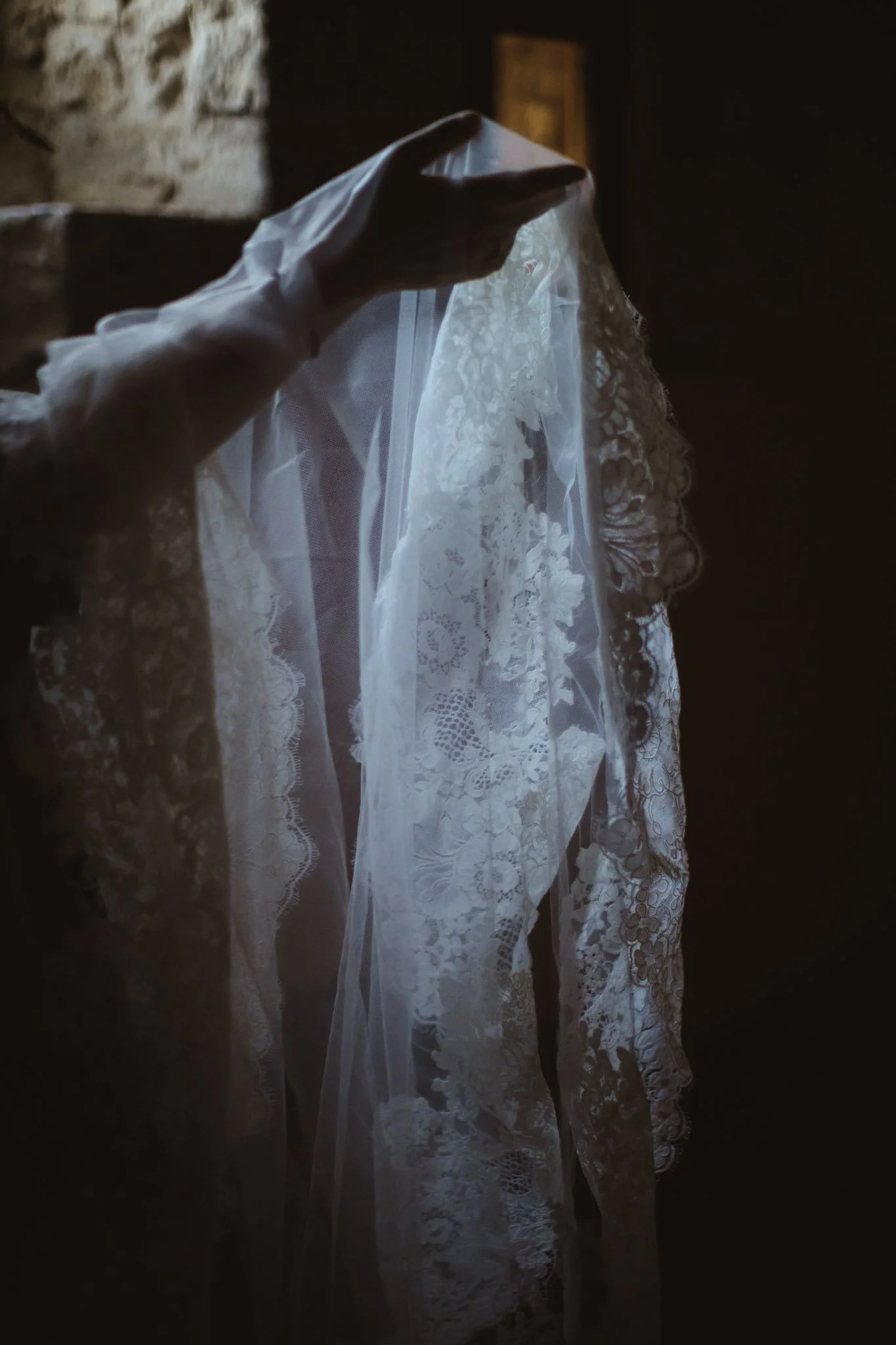 Couture bridal veil by Zuhair Murad featured in a luxury wedding in Italy.