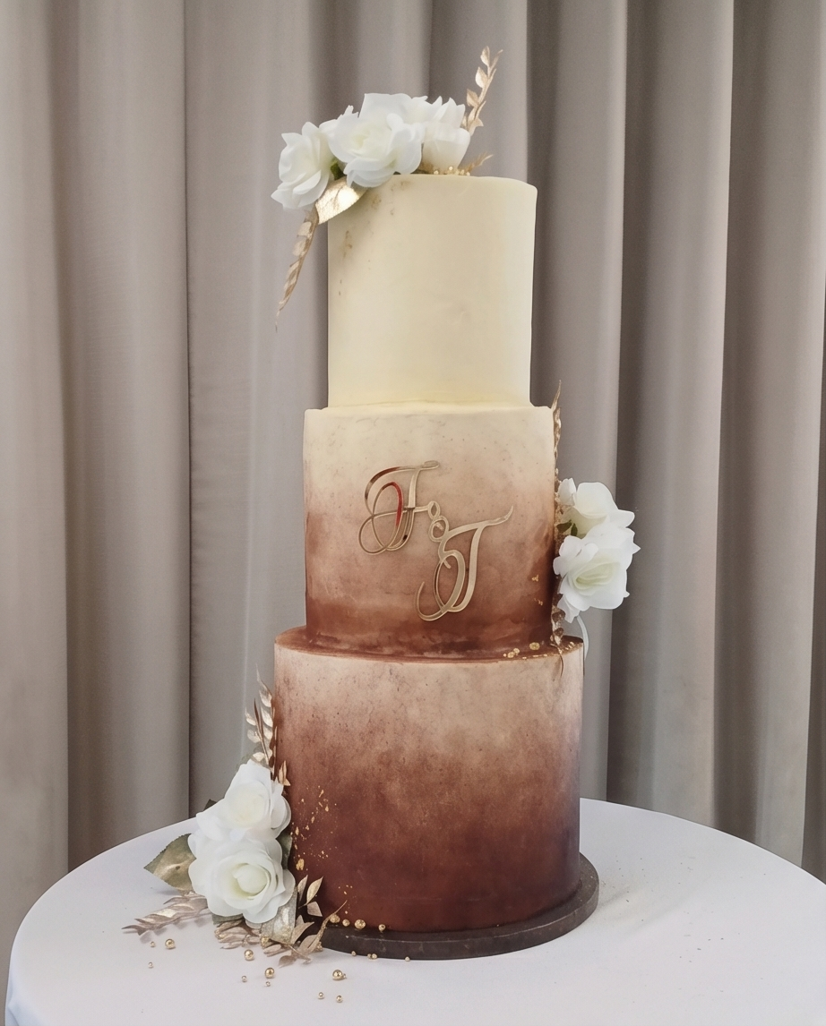 3 tiers Buttercream Wedding Cake Deposit