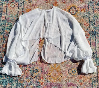 Lola Blouse, made from deadstock materials in Hampshire