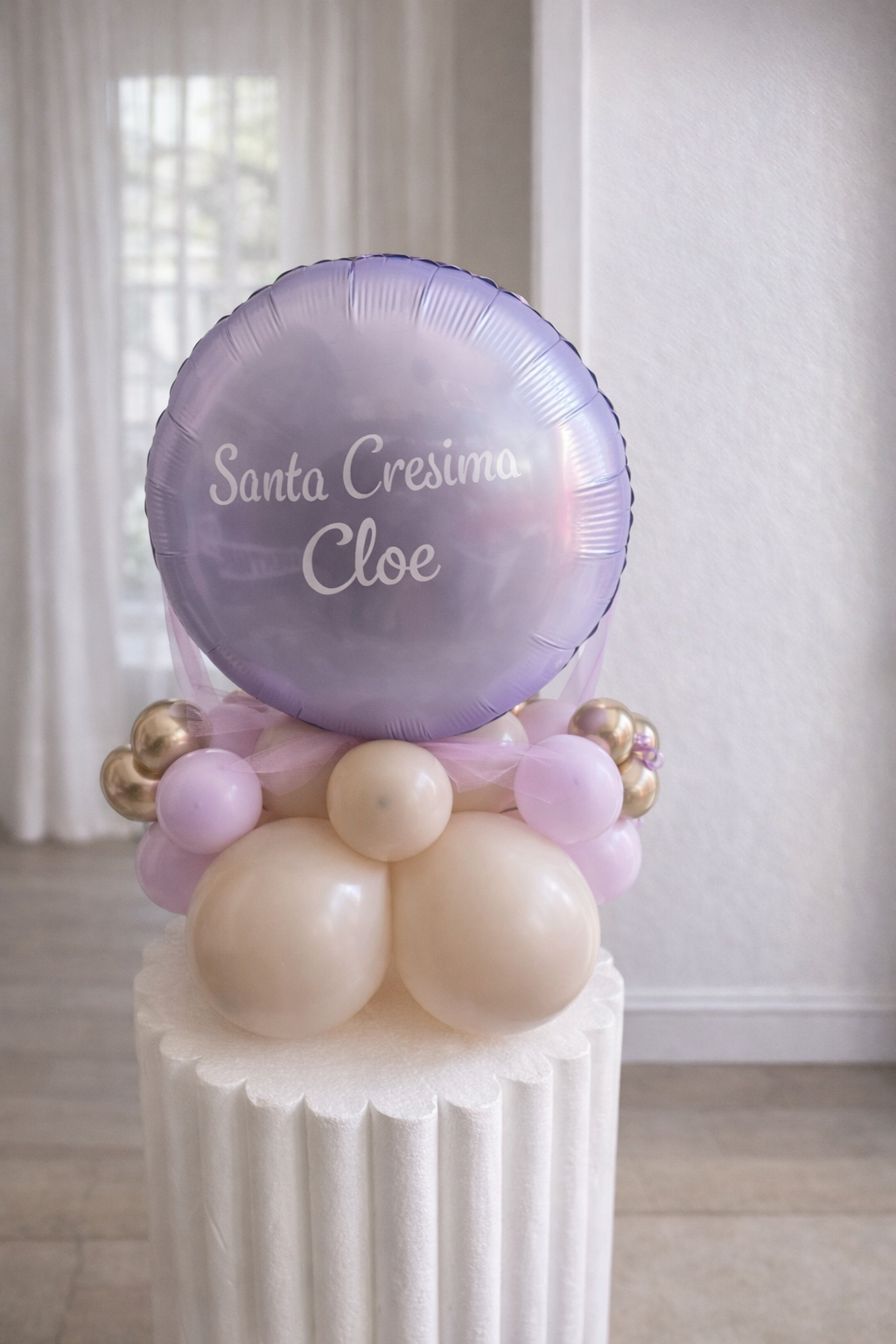 Composizione palloncini per cresima 