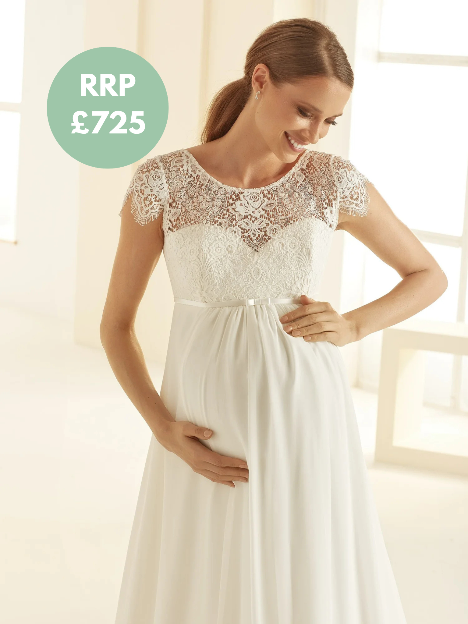 Bianco Evento Bridal Maternity Gown- Bernadette - Size 12