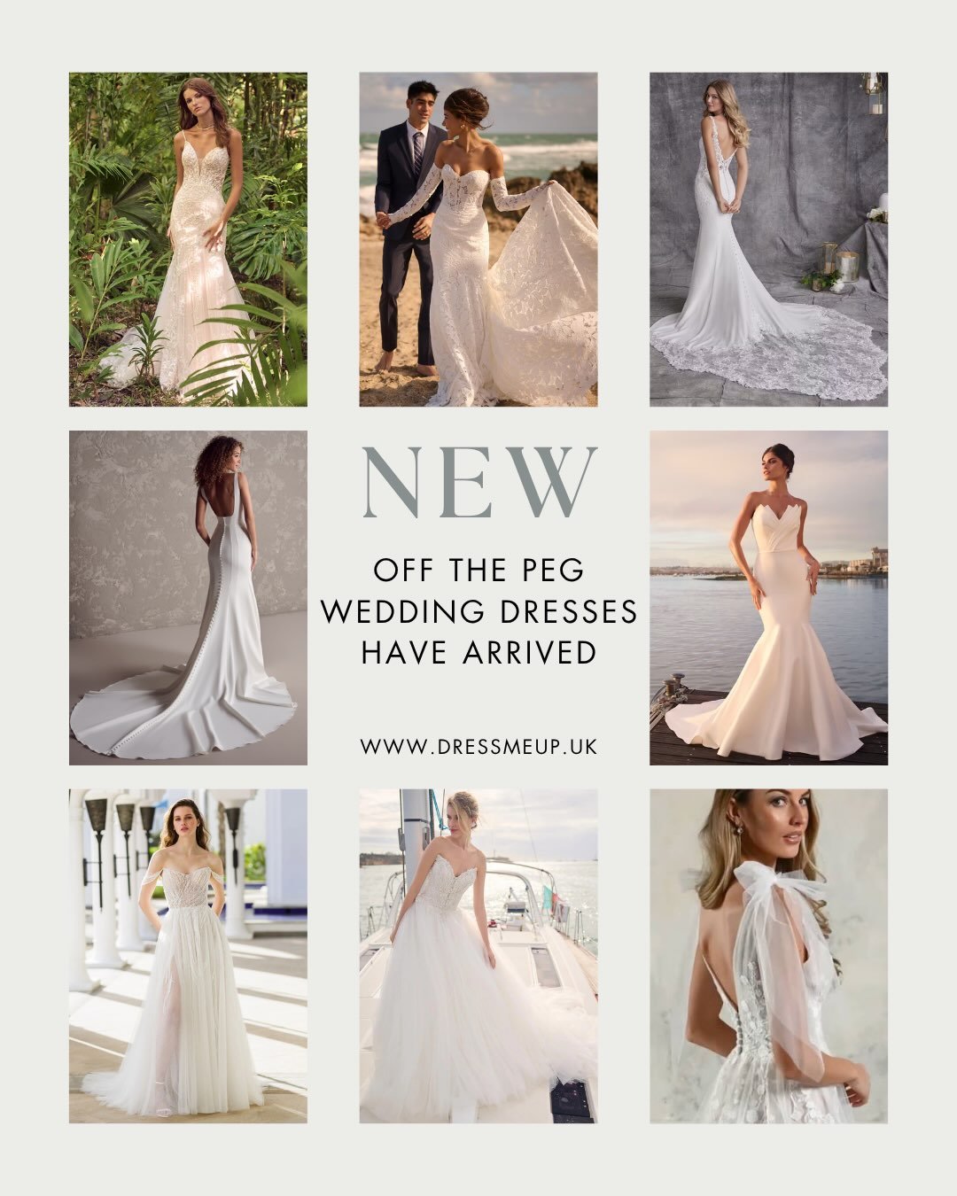 🤍 NEW OFF THE PEG WEDDING DRESSES HAVE ARRIVED! 🤍

Looking for your dream wedding dress without the wait?

We have NEW off-the-peg wedding dresses that are now DISCOUNTED and READY TO TAKE HOME THE SAME DAY! 

-Gorgeous dresses
-Special discounted 