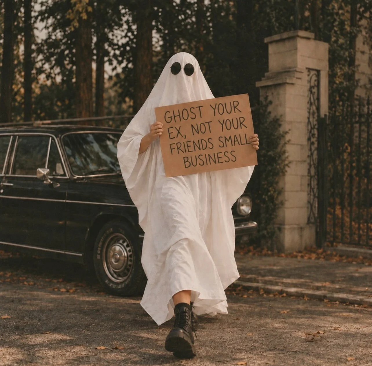 👻 Ghost your ex, not your small business friends 🖤

A like, a share or a little comment goes a long way! We see you lurking 👀 
Show your small business friends some love! 💕

#supportsmallbusiness #smallbusinessowner #supportlocal #smallbusinessad
