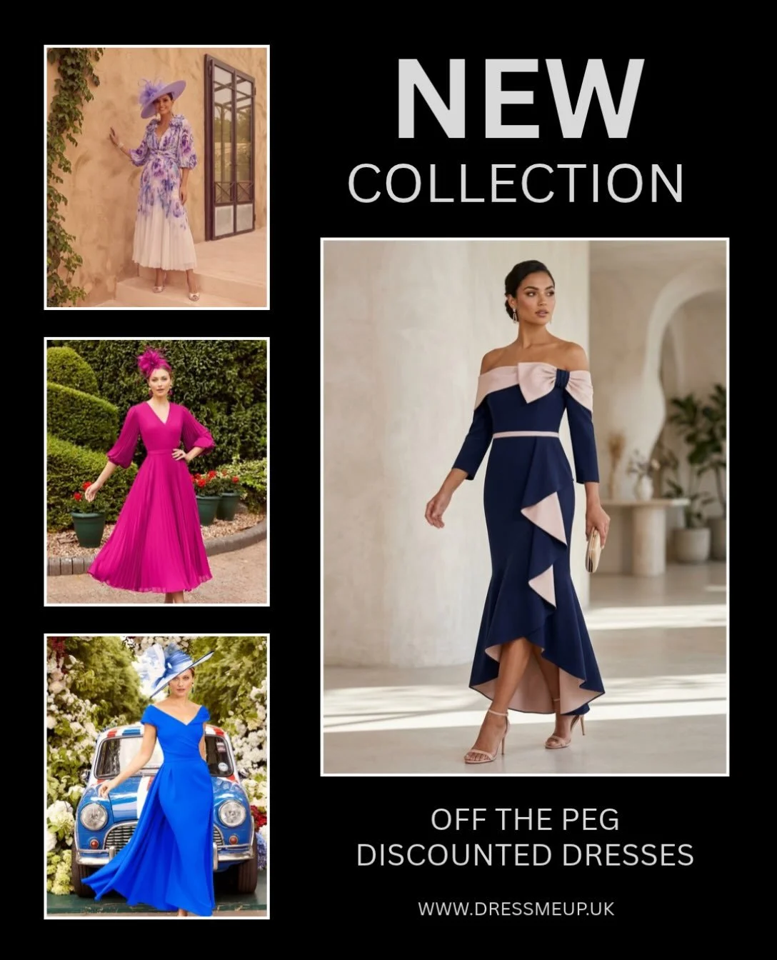 ✨ NEW COLLECTION JUST ARRIVED! 👗💕

Mother of the Bride or Groom, wedding guest or off to the races? We&rsquo;ve got you covered with our gorgeous new off-the-peg dresses!

Browse now at www.dressmeup.uk and book your appointment online!

Love it? D