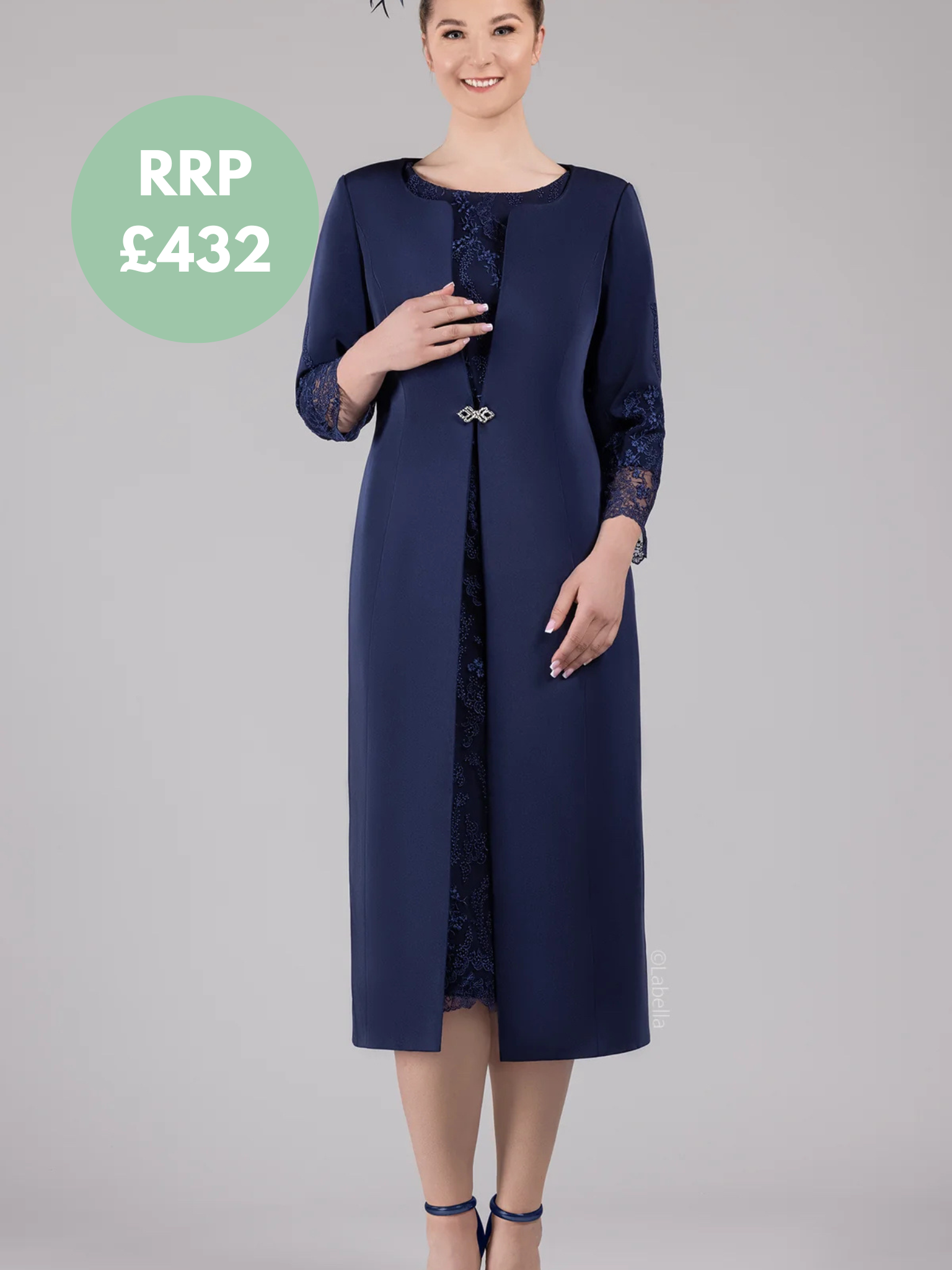 Labella By Gino Cerruti Dress and Jacket - 3114A - Size 20