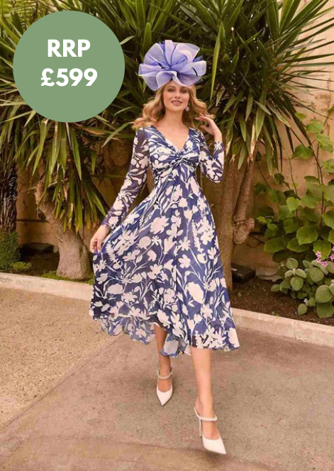 Veni Infantino Navy & Ivory Dress - 36007 - Size 12