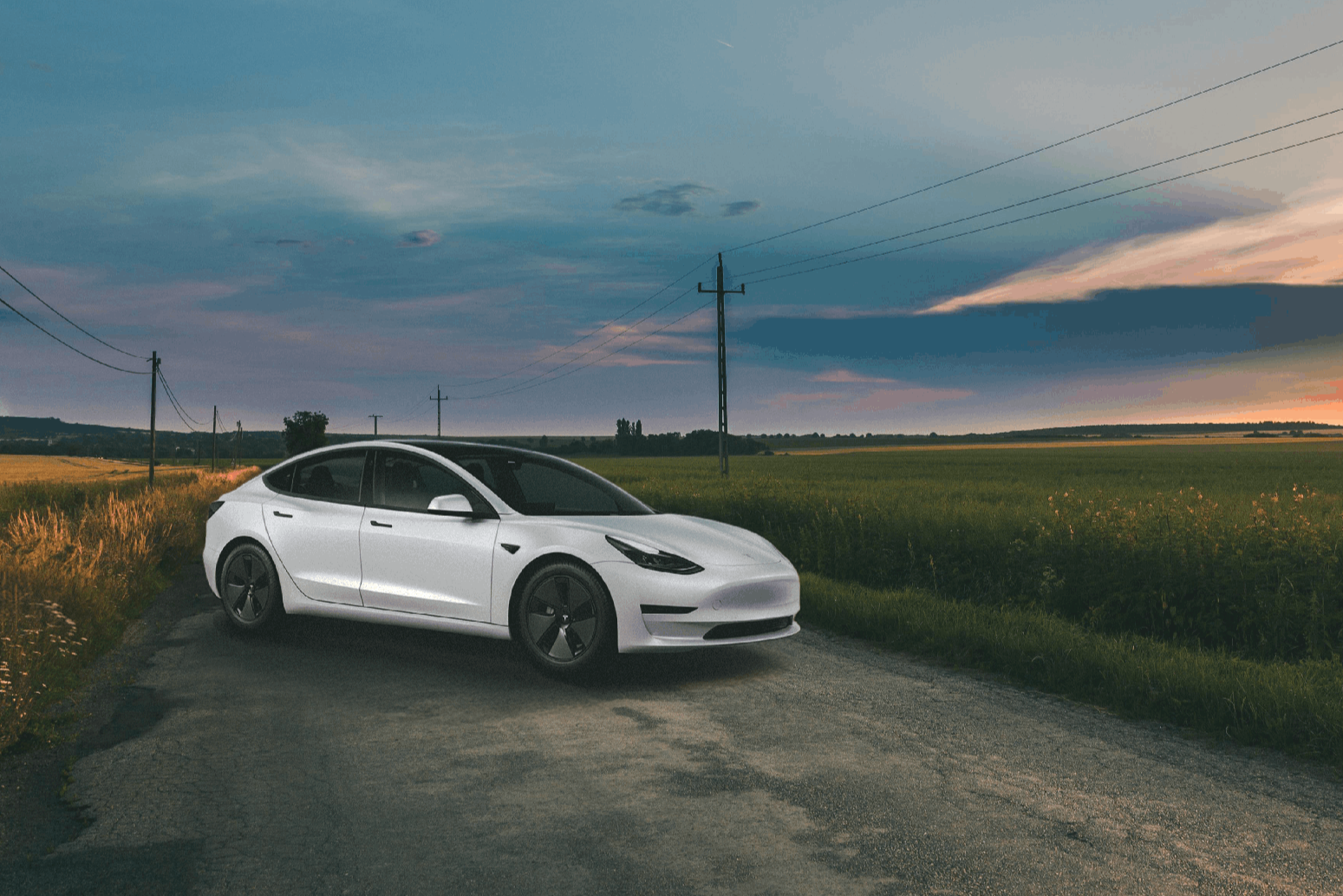 Elegant chauffeur vehicle arriving at Lincolnshire wedding venue