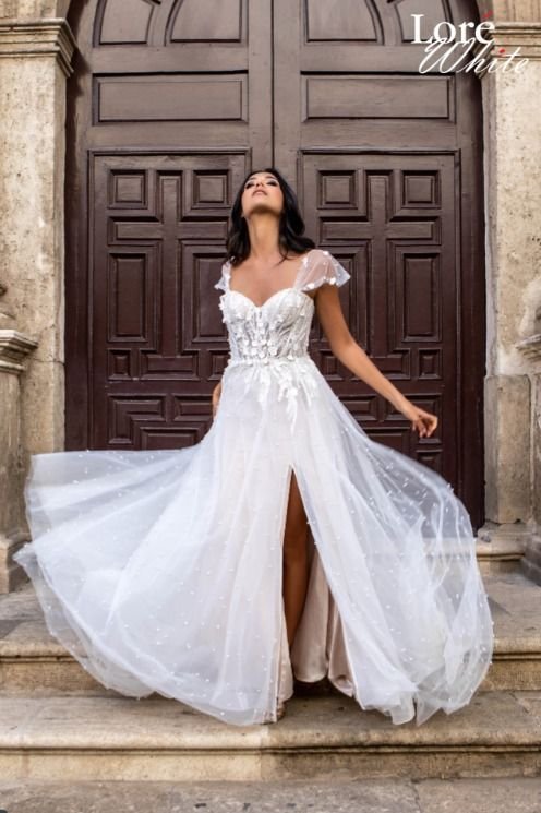 Lore White Bridal Gown- 3WBY01  - Size 10