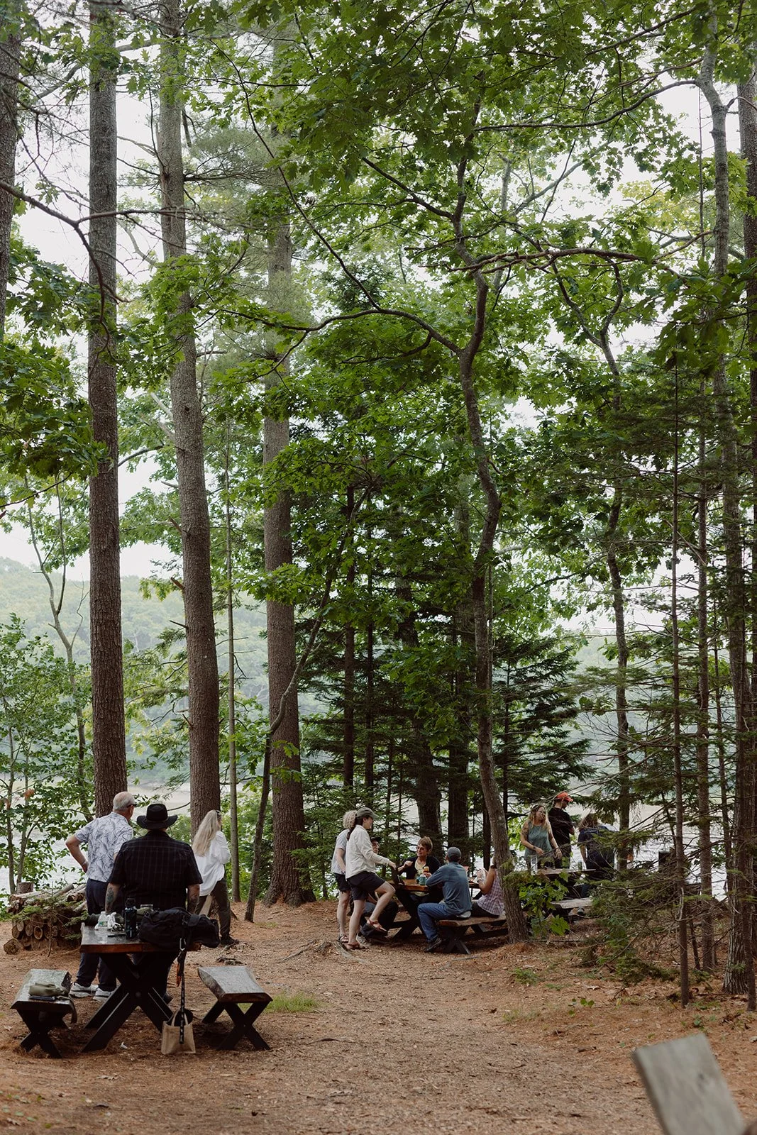 Such a cool space down by the ocean, where couples can host welcome parties for their wedding guests at Tops'l Farm in Maine
