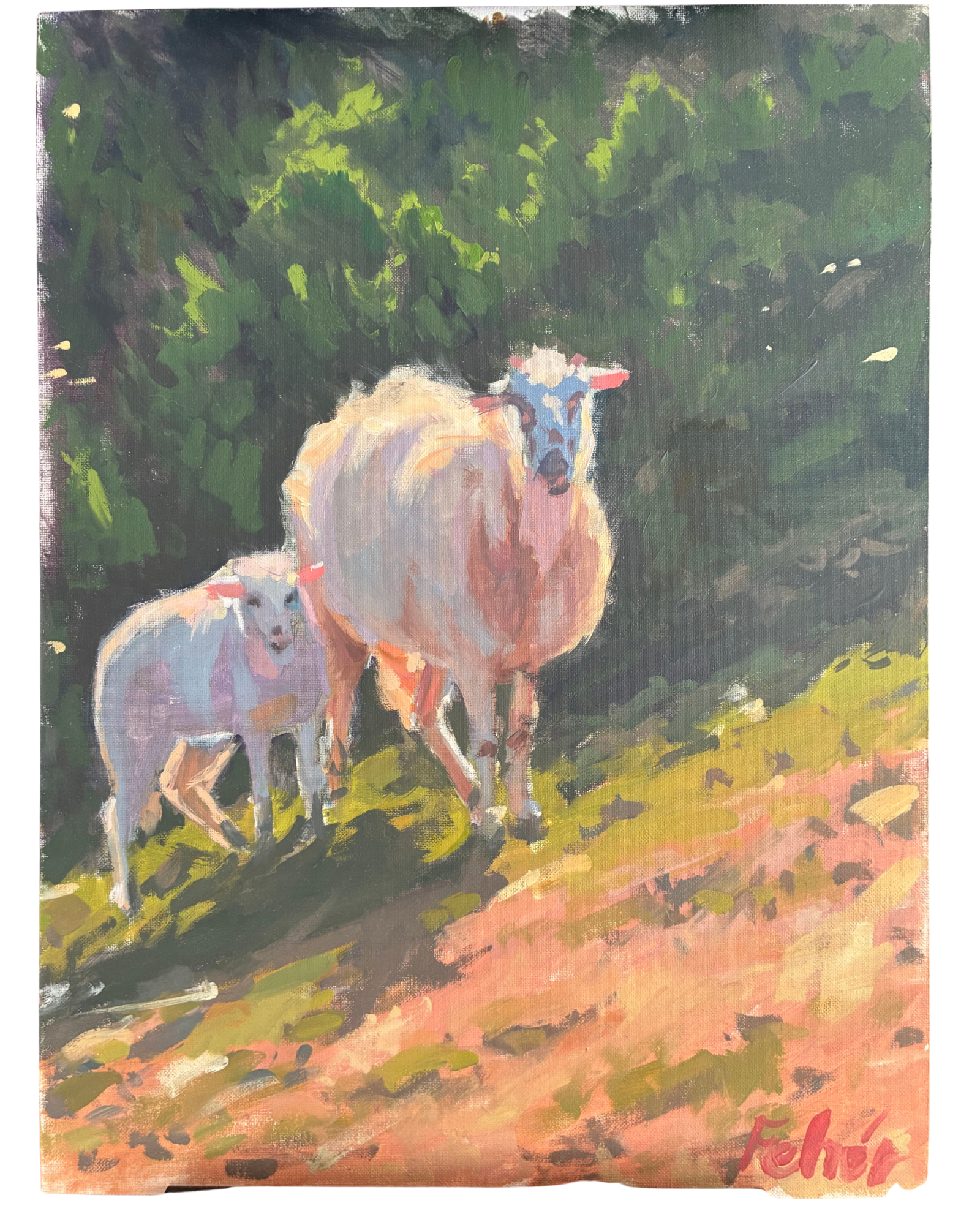 Curious passersby 40 x 30
