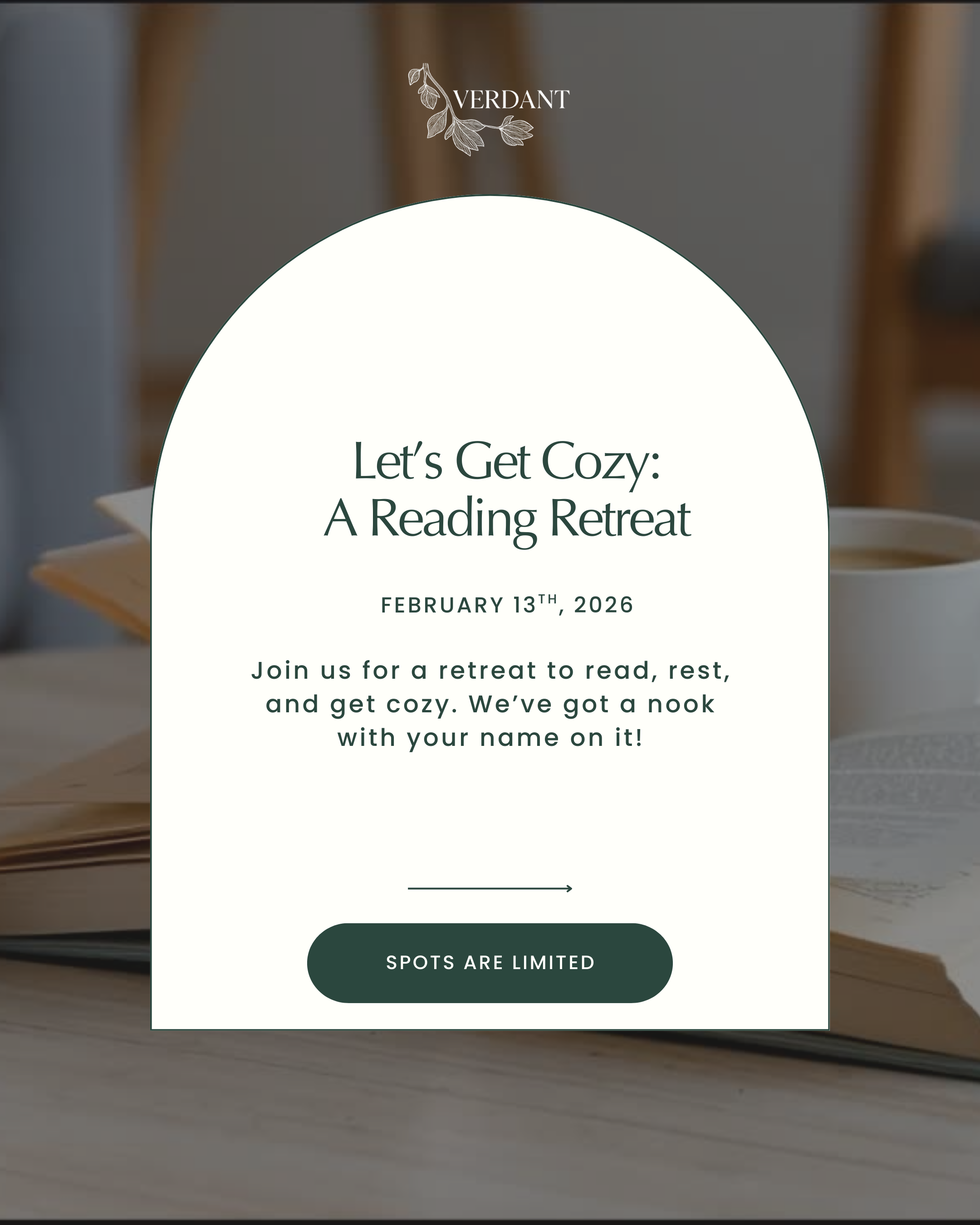 “Let’s Get Cozy: A Reading Retreat” on 2.13.26