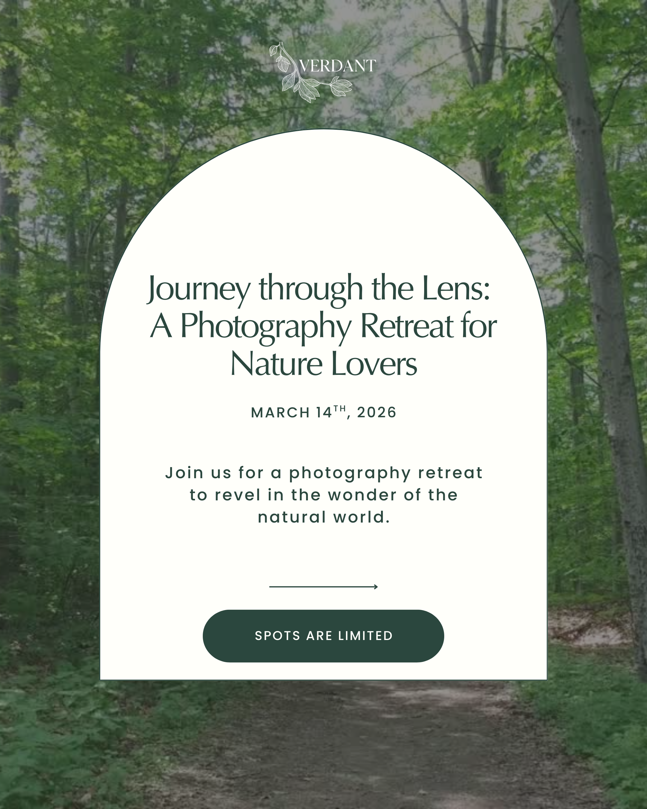“Journey through the Lens: A Photography Retreat for Nature Lovers“ on 3.14.26