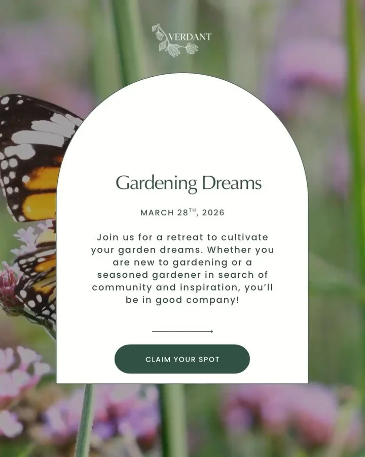 Are you new to gardening or a seasoned gardener in search of community and inspiration? Join us @verdant.center for &ldquo;Gardening Dreams,&rdquo; a retreat to cultivate your garden dreams, facilitated by Nat Flammia @natiflamm with yoga  led by Amy