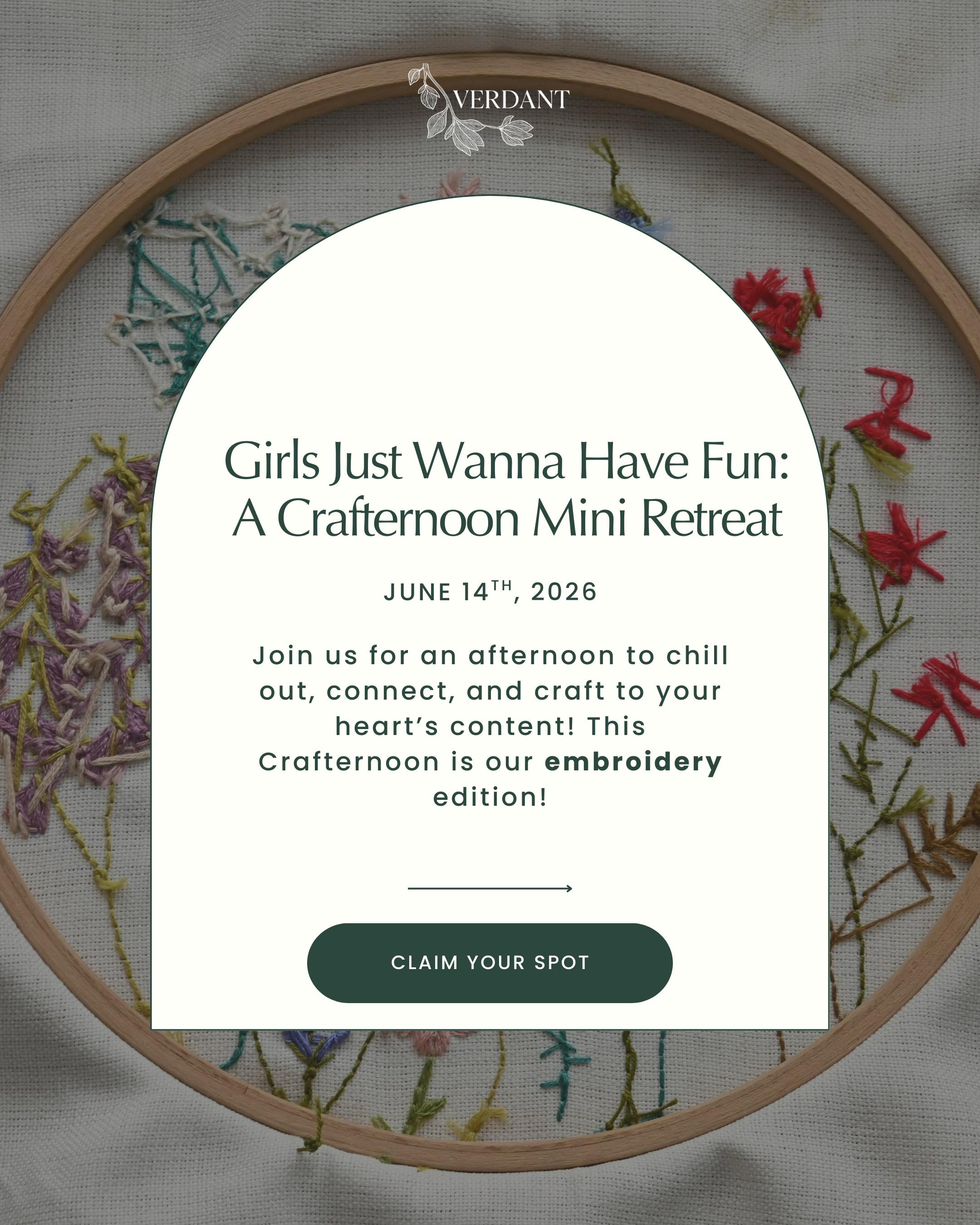 “Girls Just Wanna Have Fun: A Crafternoon Mini Retreat” on 6.14.26