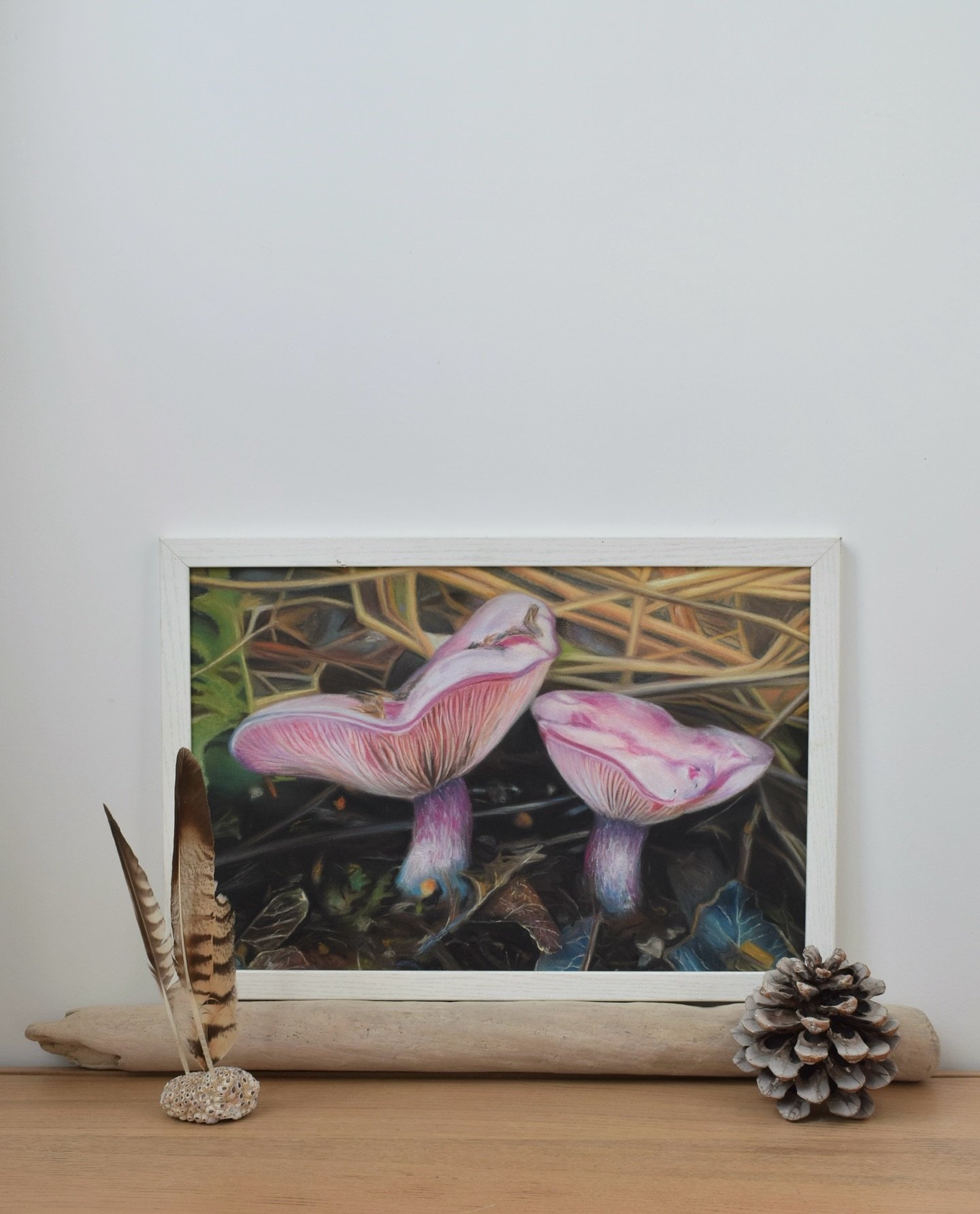 Primera muestra de una serie de obras que me teletransportan a mis momentos en las monta&ntilde;as De Santiago 🍄🌄

&ldquo;Encuentro en la tierra h&uacute;meda&ldquo;
Pastel sobre papel 33 x 38 cm 
🎨 @consuisla 

#dosislas #dosislasgaler&iacute;a #