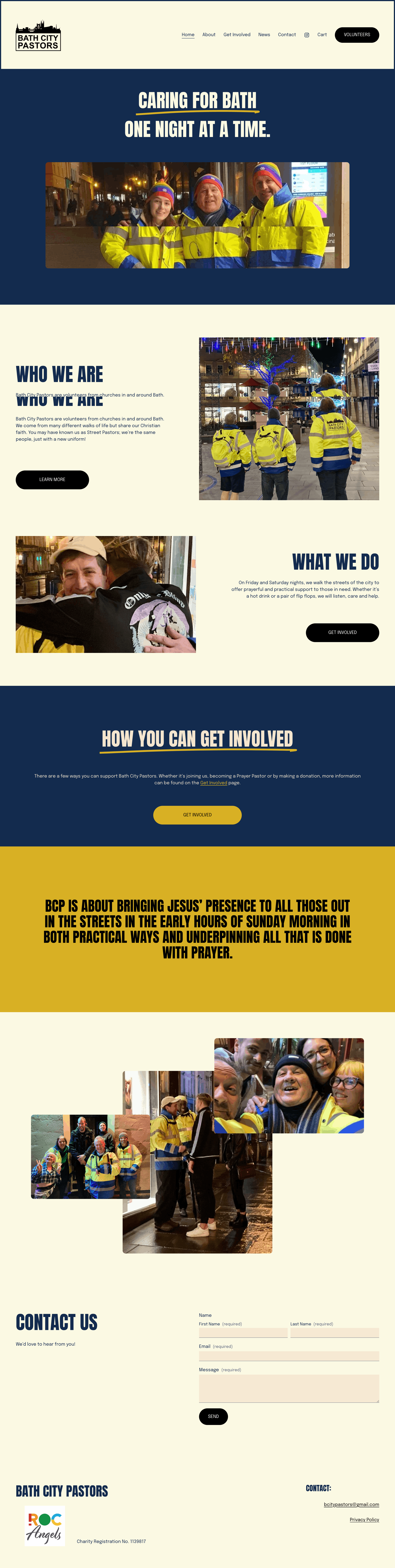 Bath City Pastors Website Screenshots