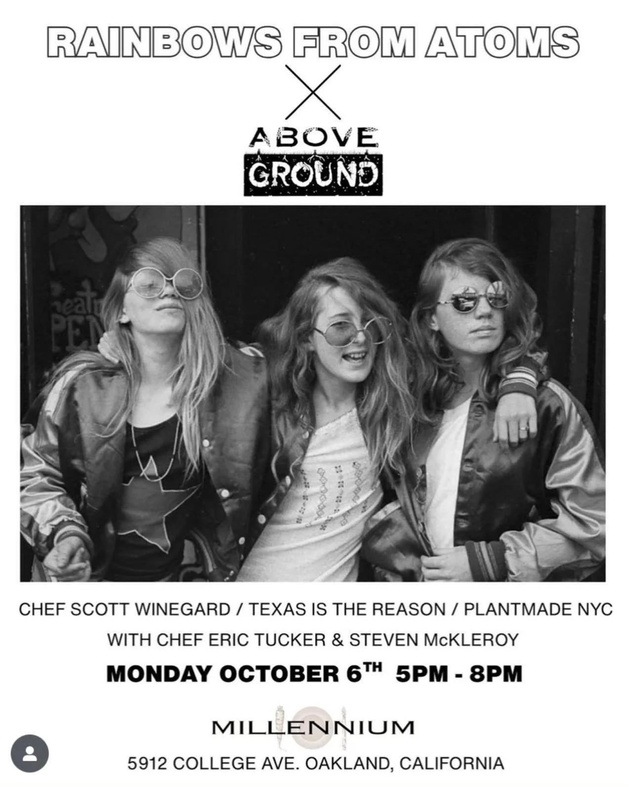 The next @abovegroundbarandkitchen Pizza pop-up is on October 6 (5pm-8pm) at @millenniumrestaurant and it is a special one! Chef @scottwinegard is joining to make pizzas. Reservations are available now on Open Table!

Seats are limited!
Monday, Oct. 