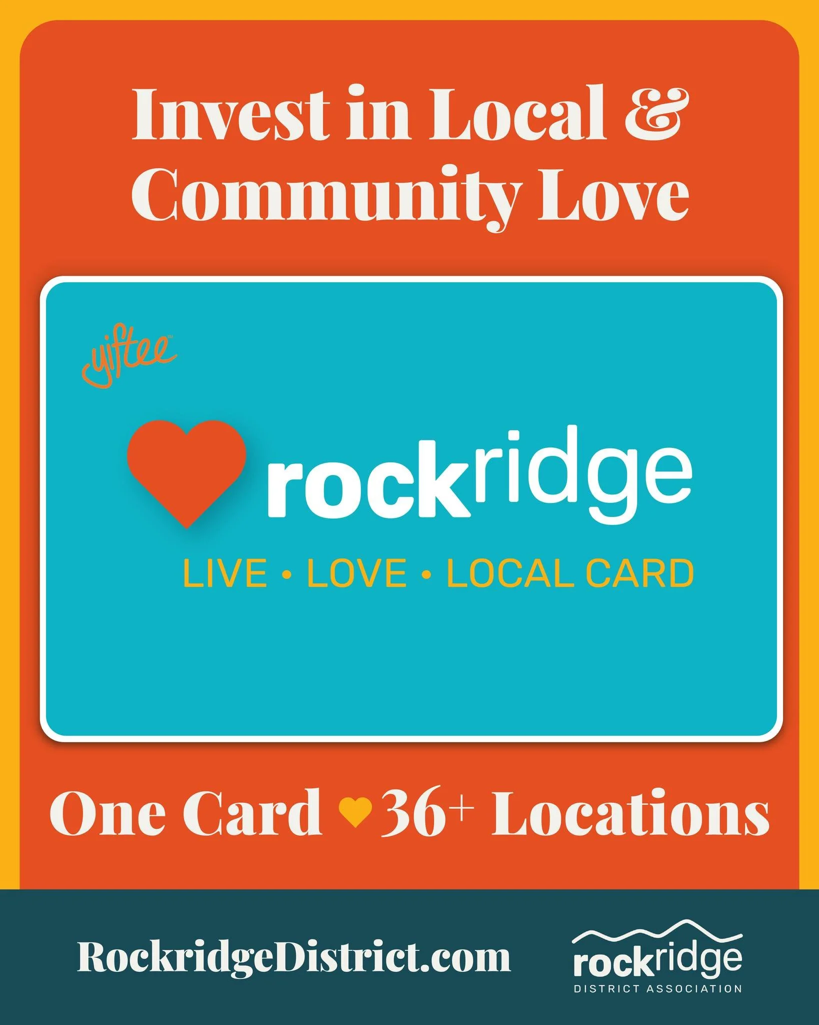 Meaningful gift giving has never been easier! The Rockridge Card is redeemable at restaurants, spas, salons, shops, and services, making it the perfect gift for loved ones, coworkers, and neighbors. 

Gift your card today:  rockridgedistrict.com
#roc