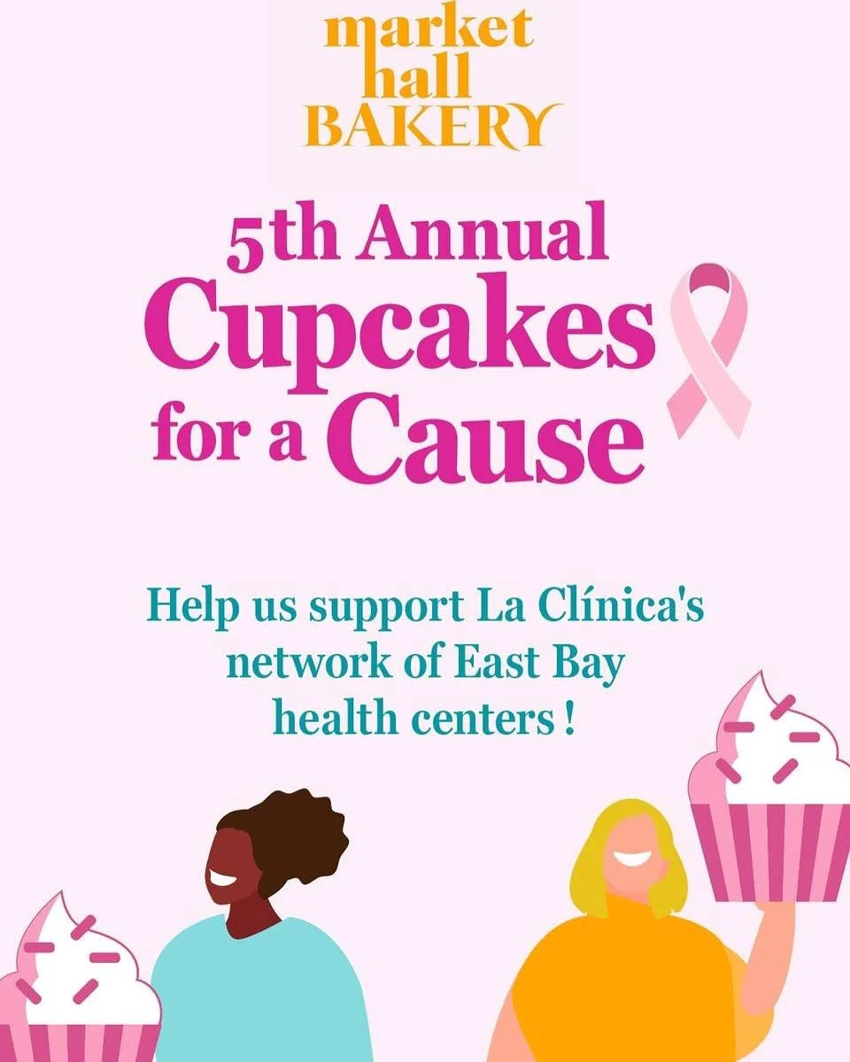 October is Breast Cancer Awareness Month, and for the fifth consecutive year, Market Hall Bakery is fundraising for the cause. They&rsquo;ll donate 50 cents from every cupcake sold in October to @laclinicadelaraza ✨ a network of East Bay clinics that