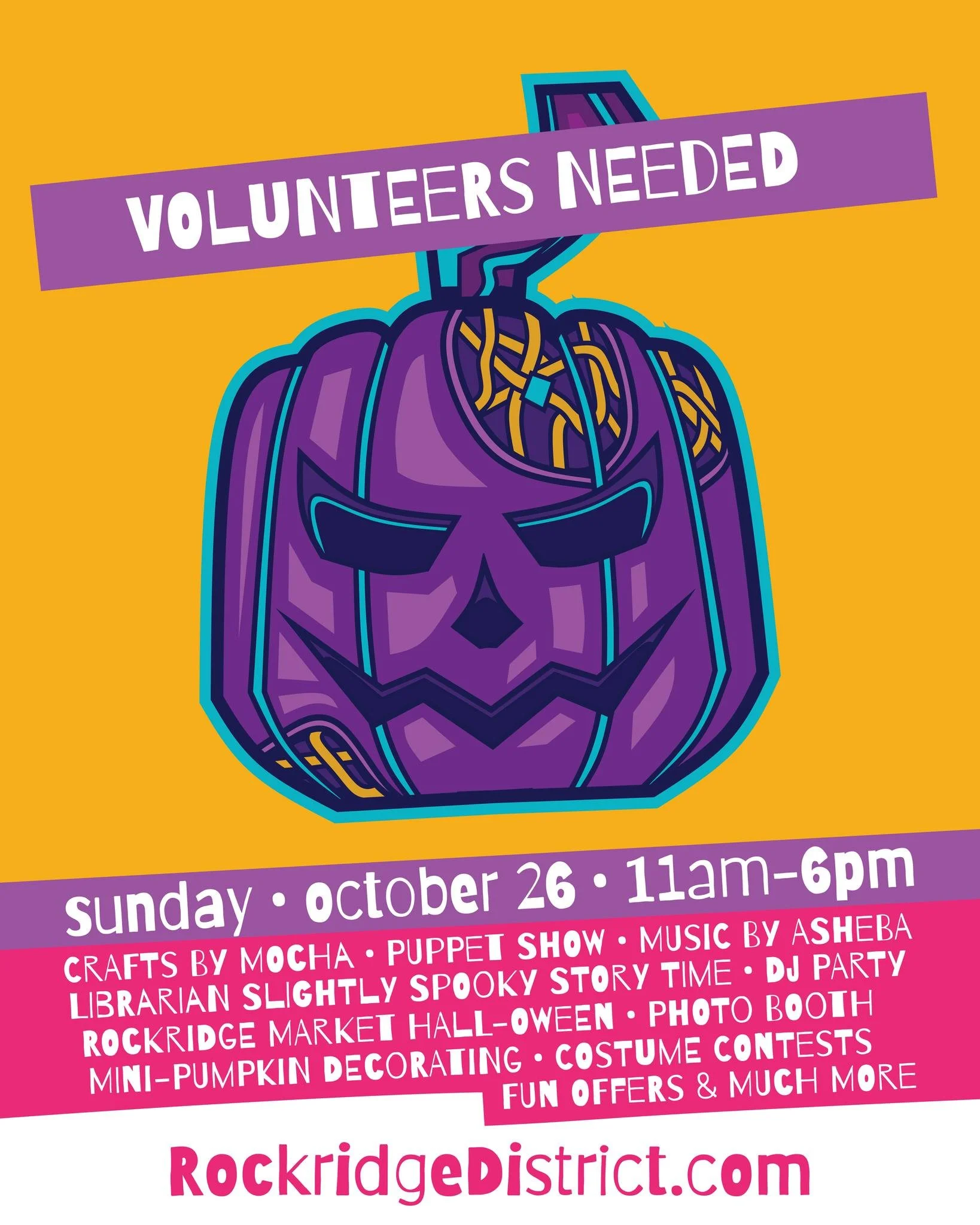 Hey Community! Want to help make this Sunday's 33rd Annual Halloween Parade magical for the kiddos? We are seeking volunteers to help with setup, activities, and breakdown at the library. If you're interested in lending some time, please email Casey 