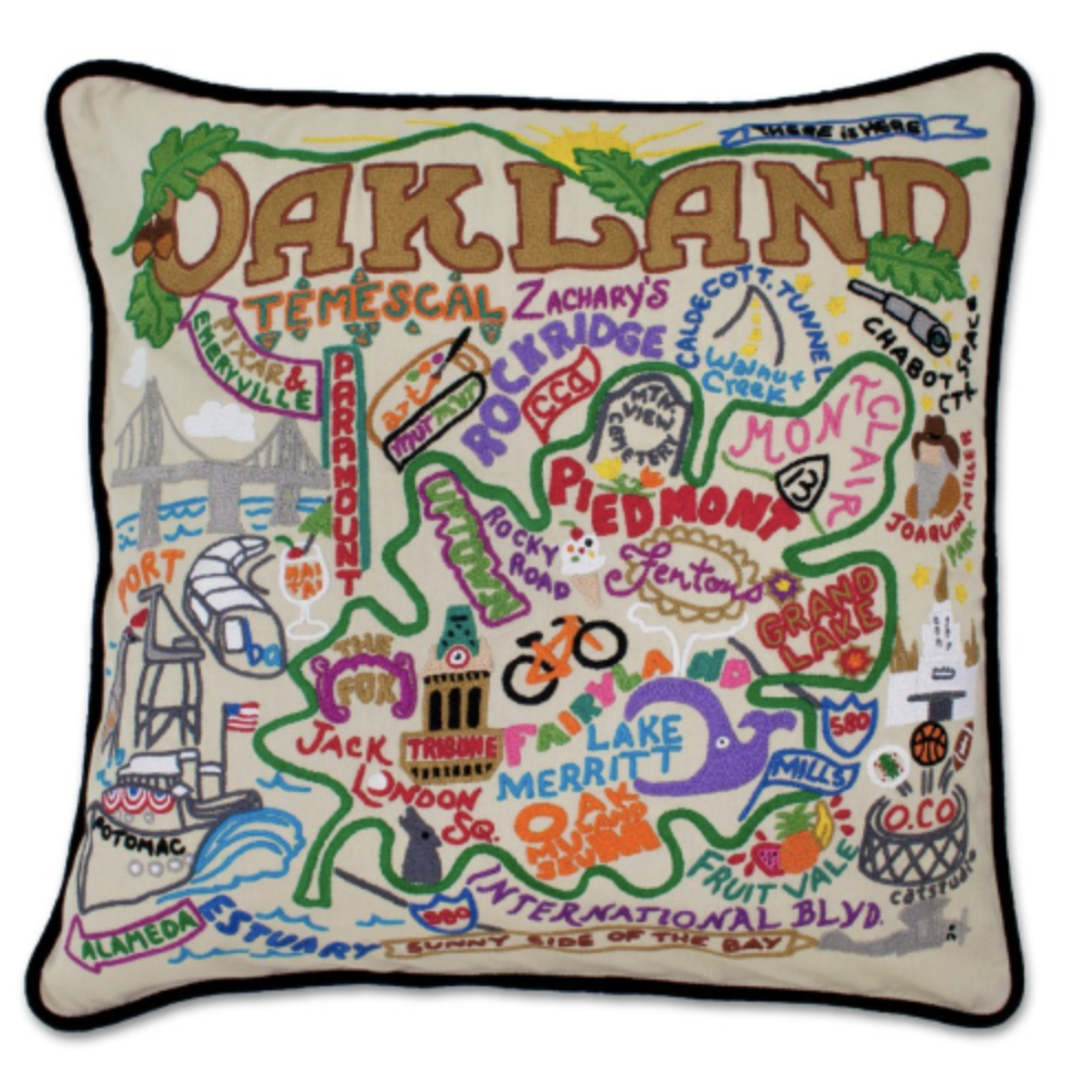Hand-Embroidered Oakland Pillow