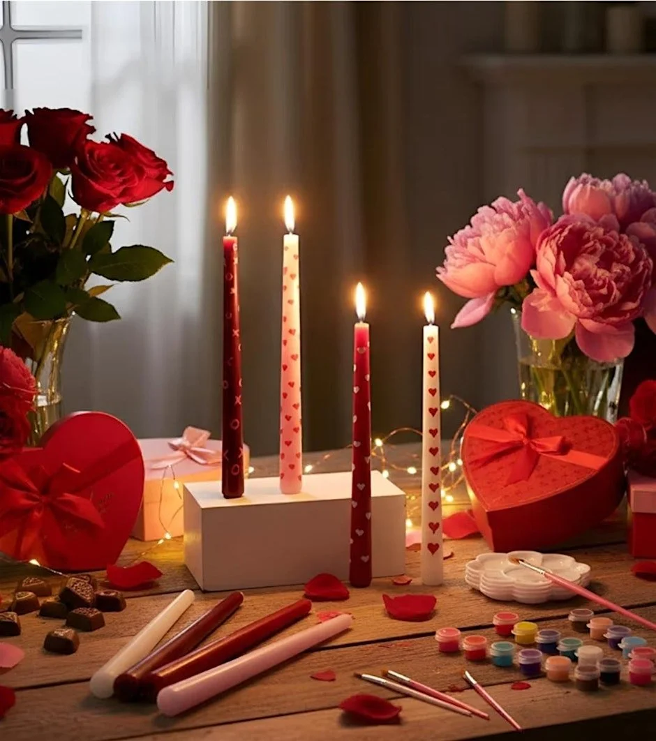 Valentines Reiki Infused Candle Painting