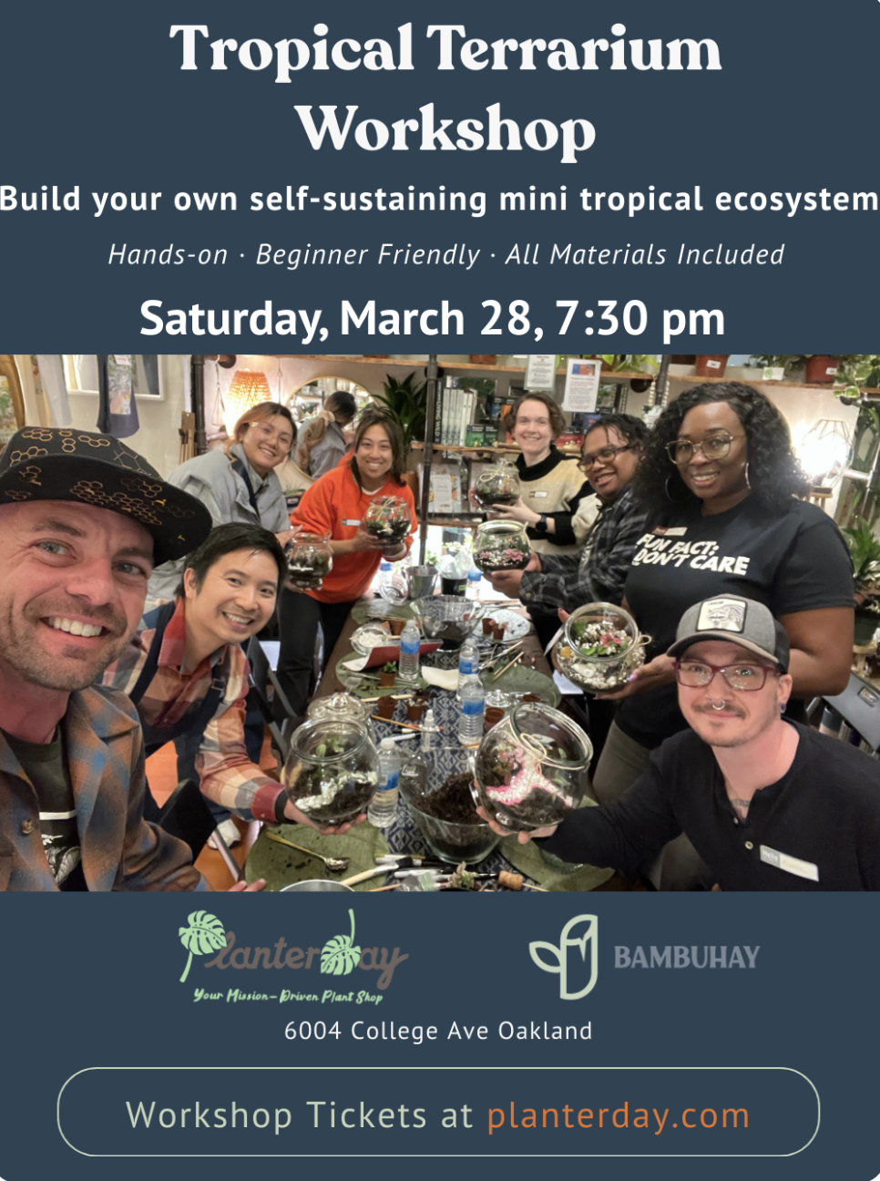 Closed Tropical Terrarium Workshop