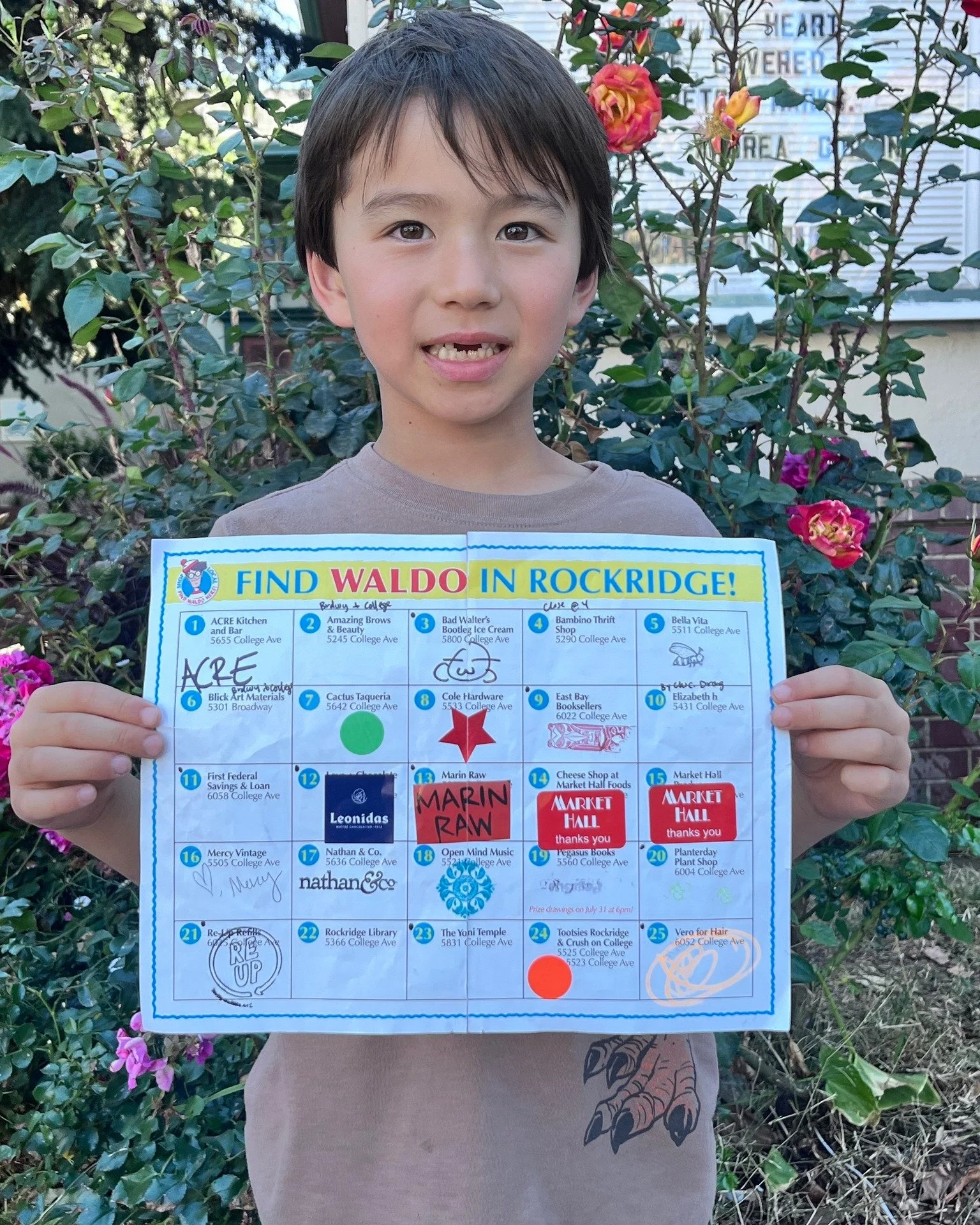 🚨Kids of all ages! You have until this Friday to find the Waldos hiding in the Rockridge District! Pick up your free Game Card at participating locations (or Pegasus Books) and start your search! Turn your completed Game Card in at Pegasus to be ent
