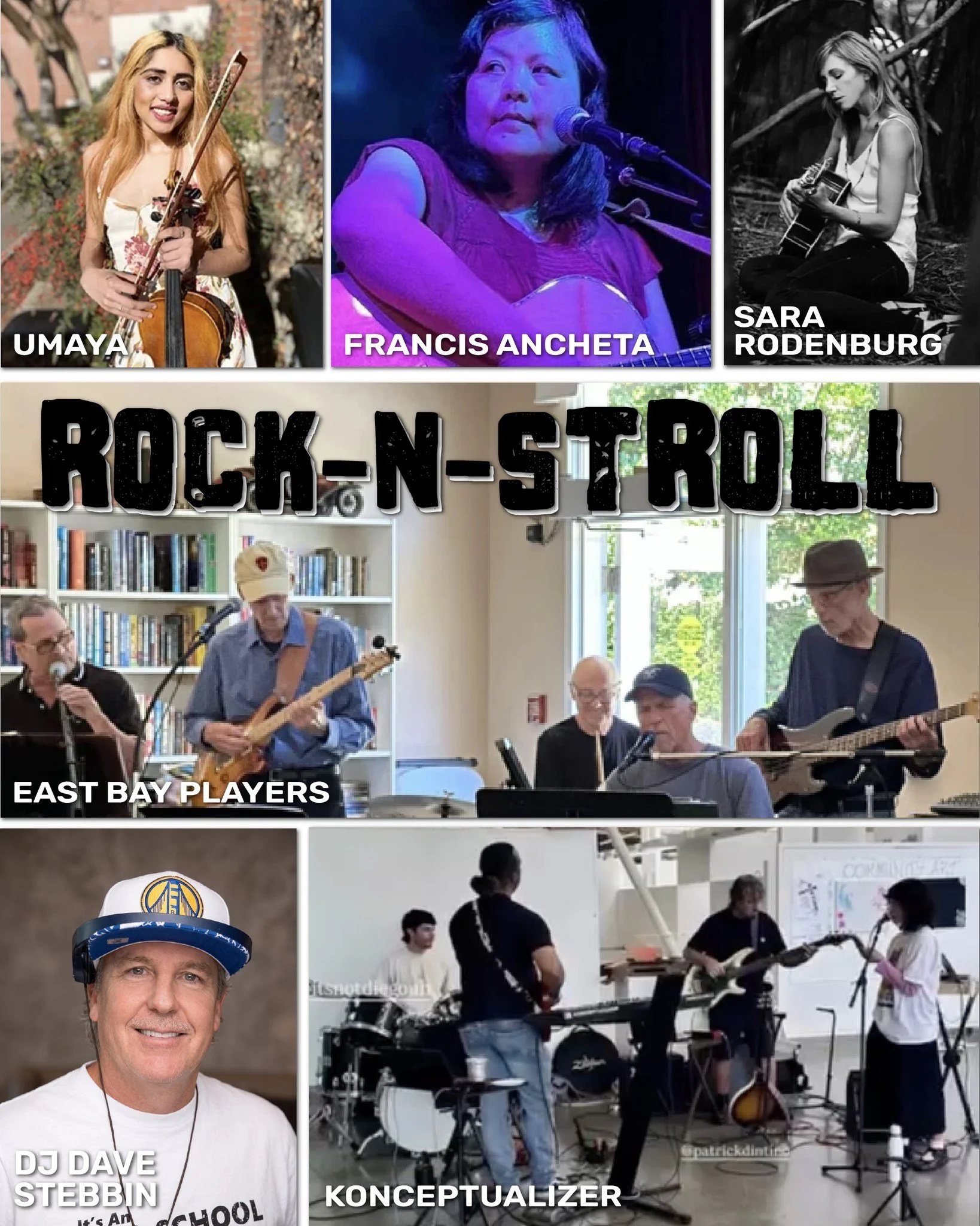 DON'T MISS live music all day on Saturday, August. 22, at Rockridge Rock-N-Stroll! Intimate patio and sidewalk shows keep you bouncing through 1-mile of 50 visual artists and makers, pop-ups, sales and offers, tastings, and more! 

Today's band spotl