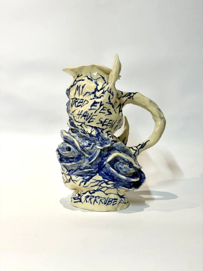 "Perseverance" Deformed Ceramic Jar