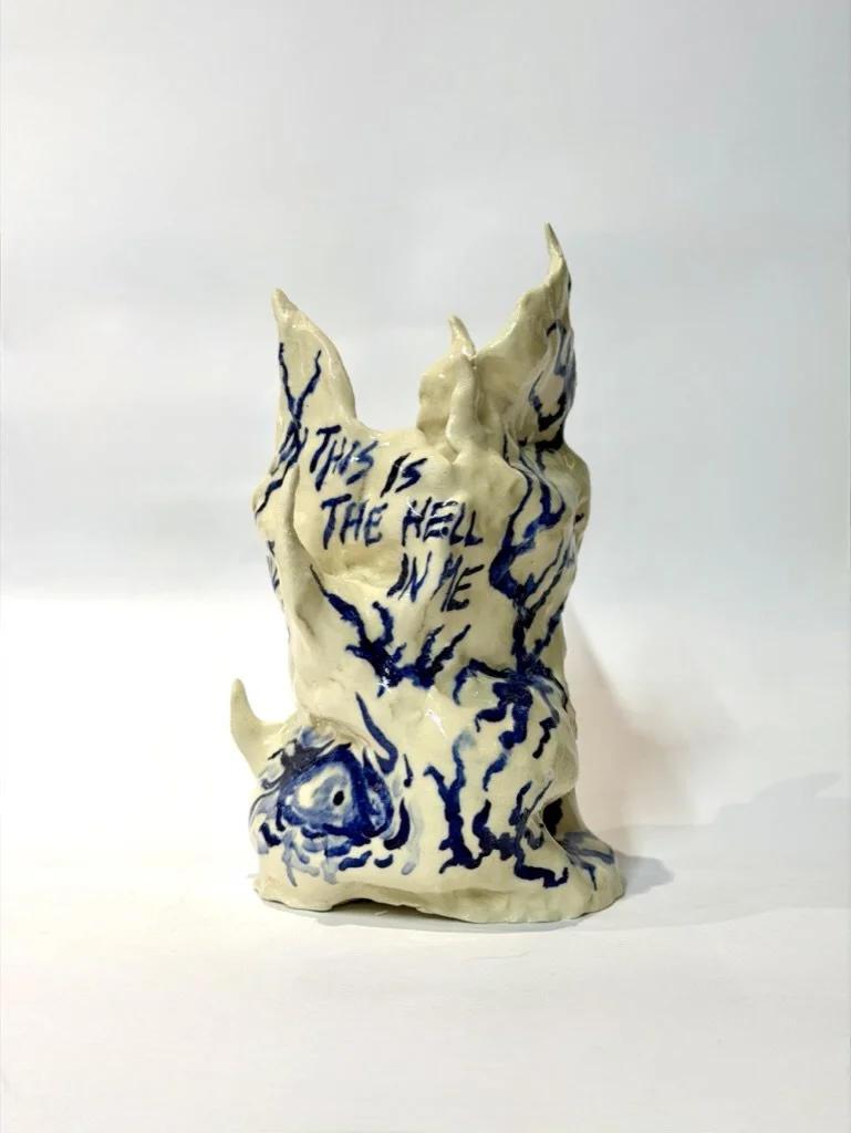 "Hell in me" Deformed Ceramic Jar