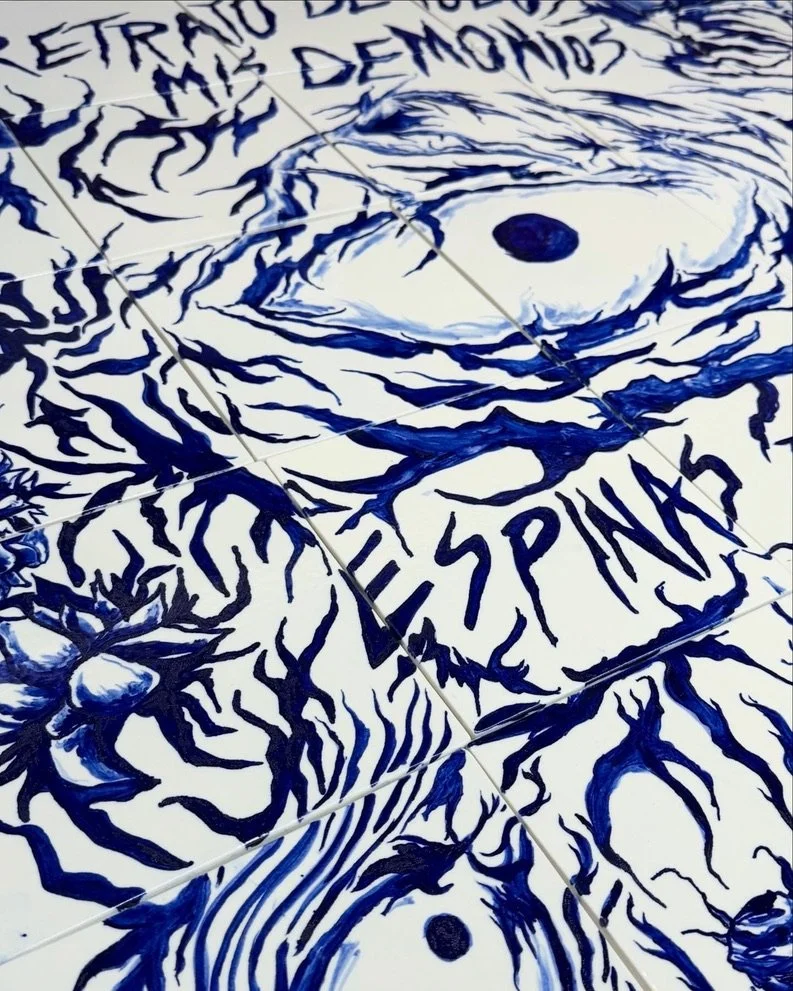 "Retrato de todos mis demonios" Ceramic Tiles Mural