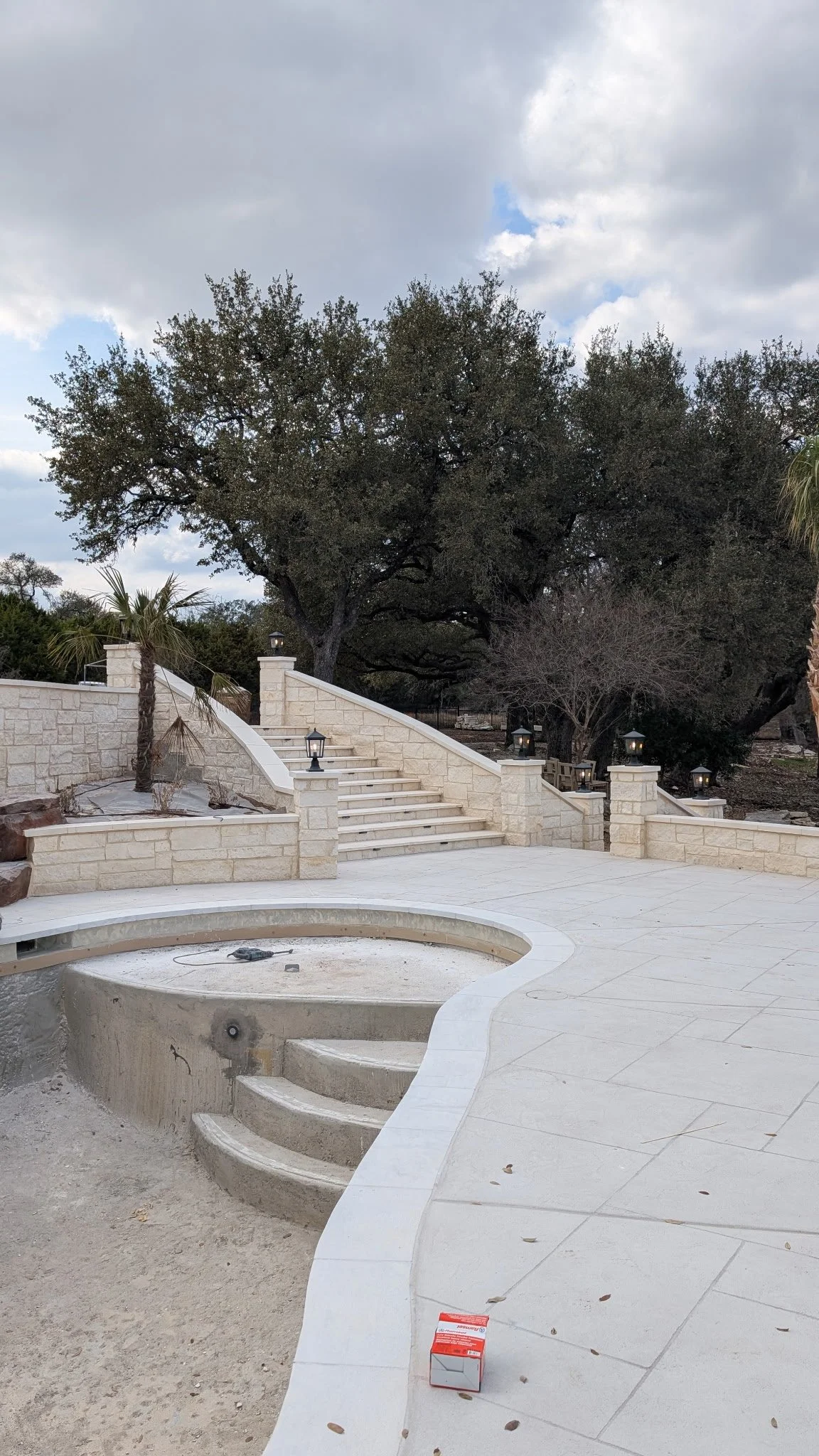 Exterior lighting around landscaped backyard installed by BP Electrical Services