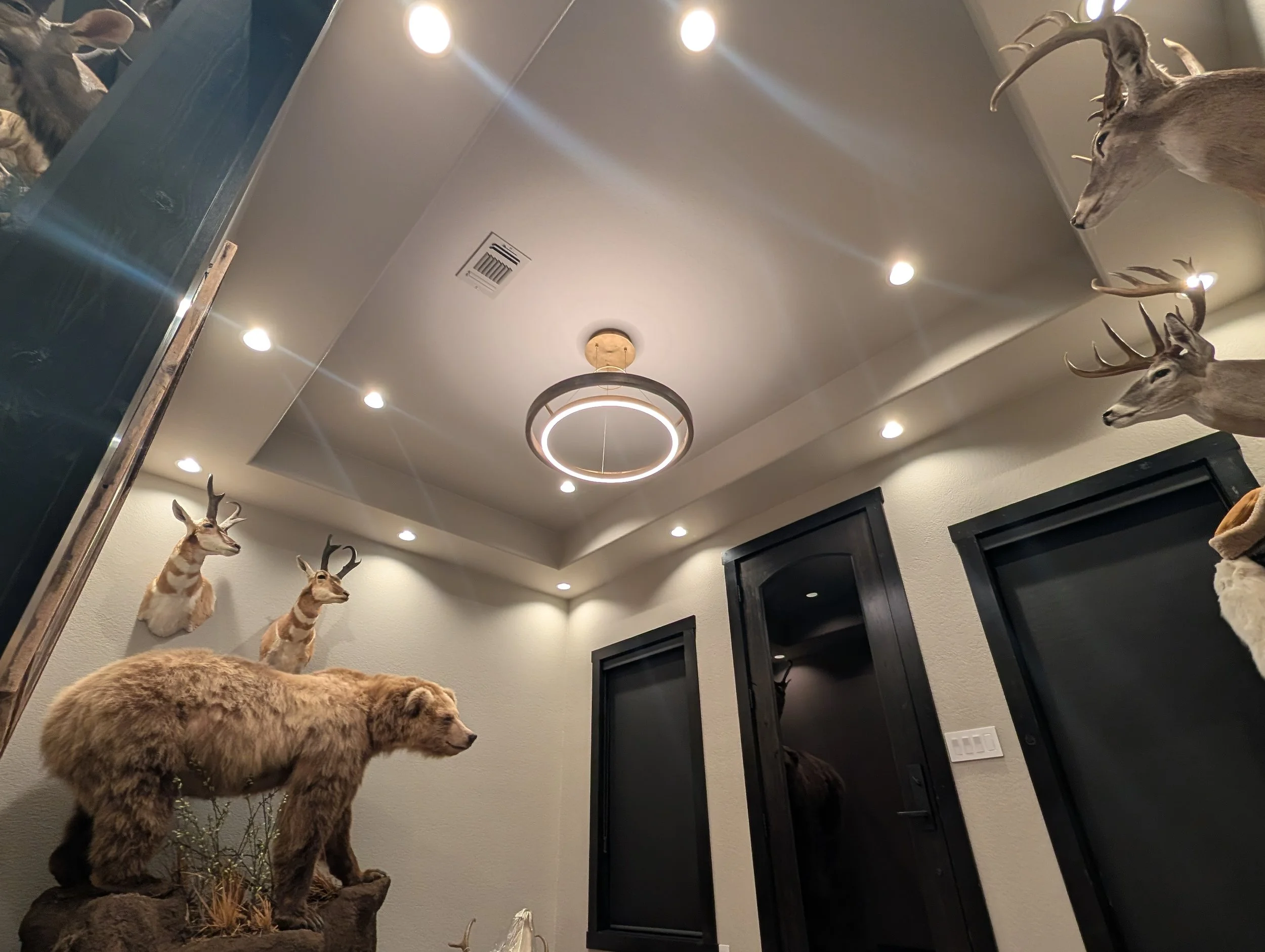 Game room interior lighting installed by BP Electrical Services