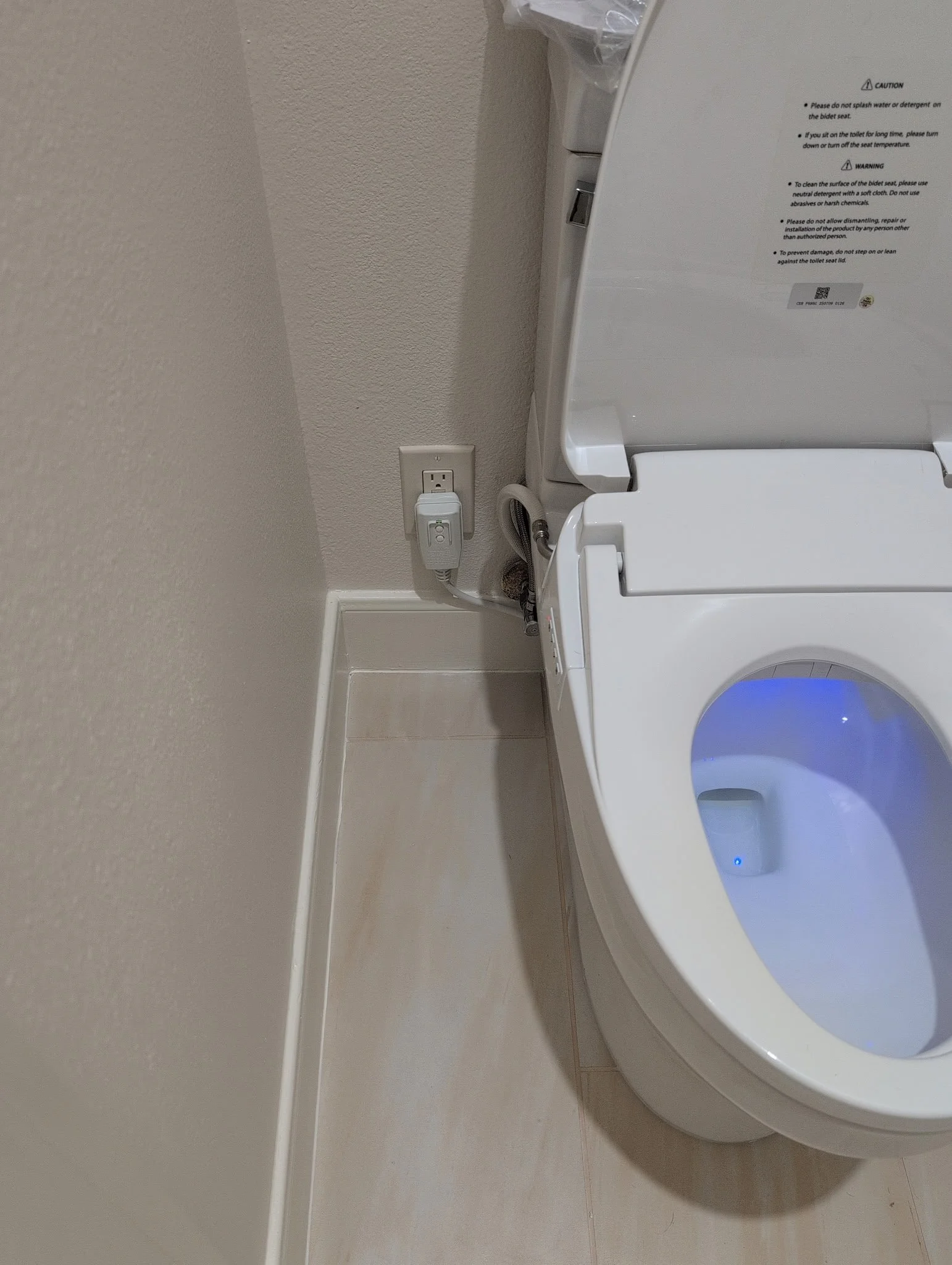 Electric toilet installed by BP Electrical Services