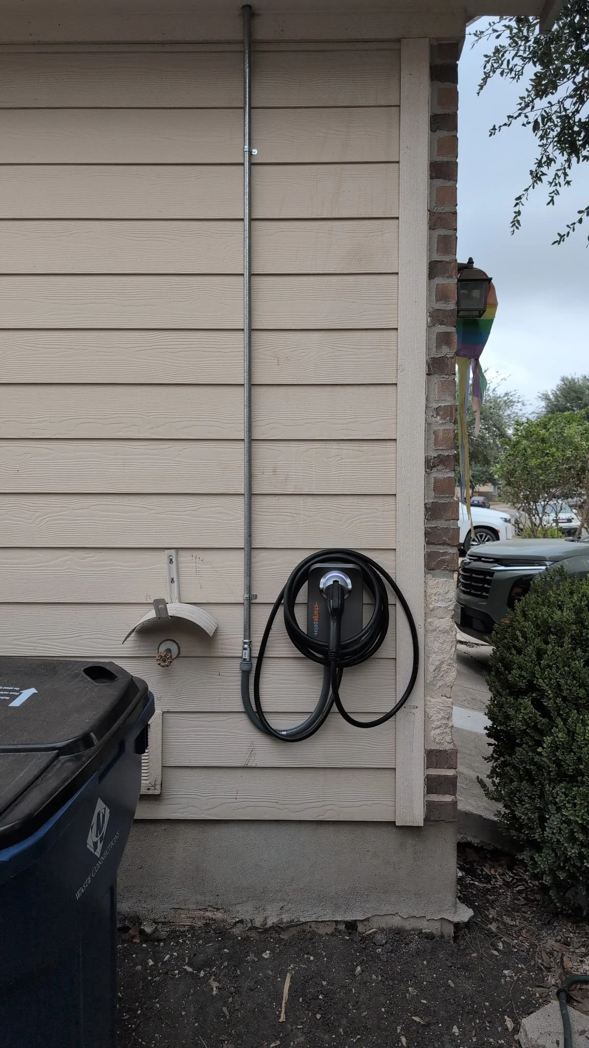 Exterior electrical wiring installed by BP Electrical Services