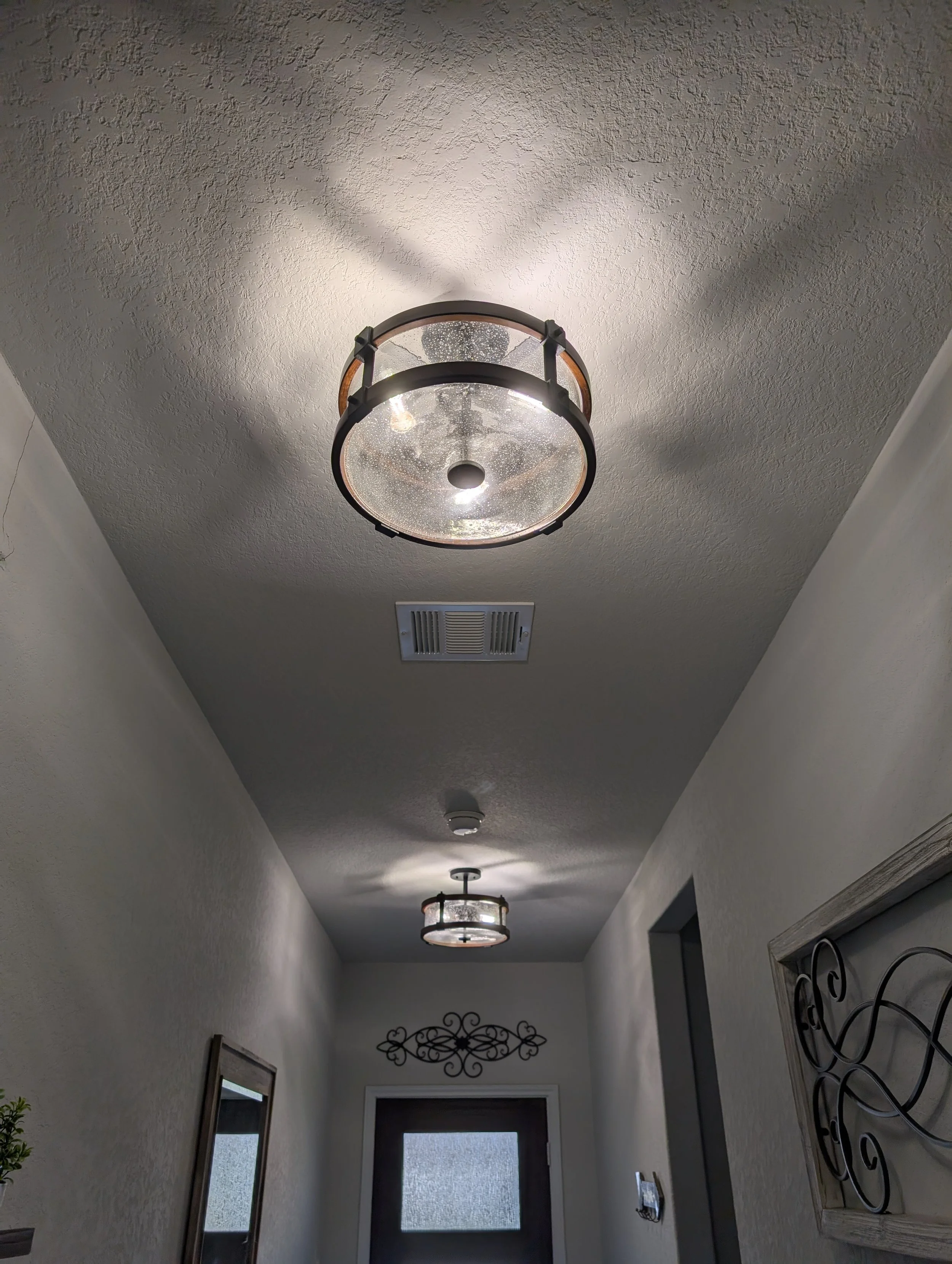 Entry way dome lighting installed by BP Electrical Services