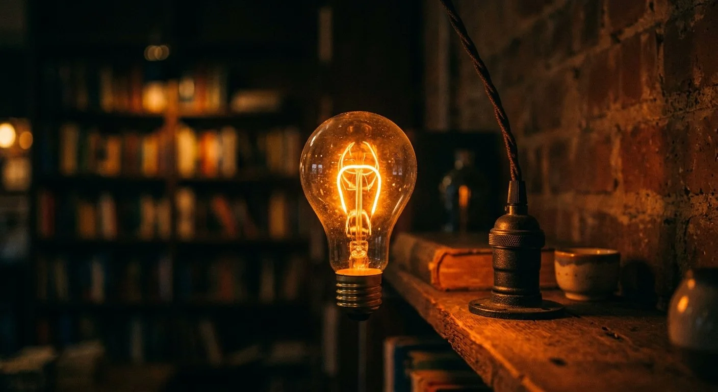 A group of five diverse people in a meeting room with laptops, notebooks, and a coffee mug, discussing a project.