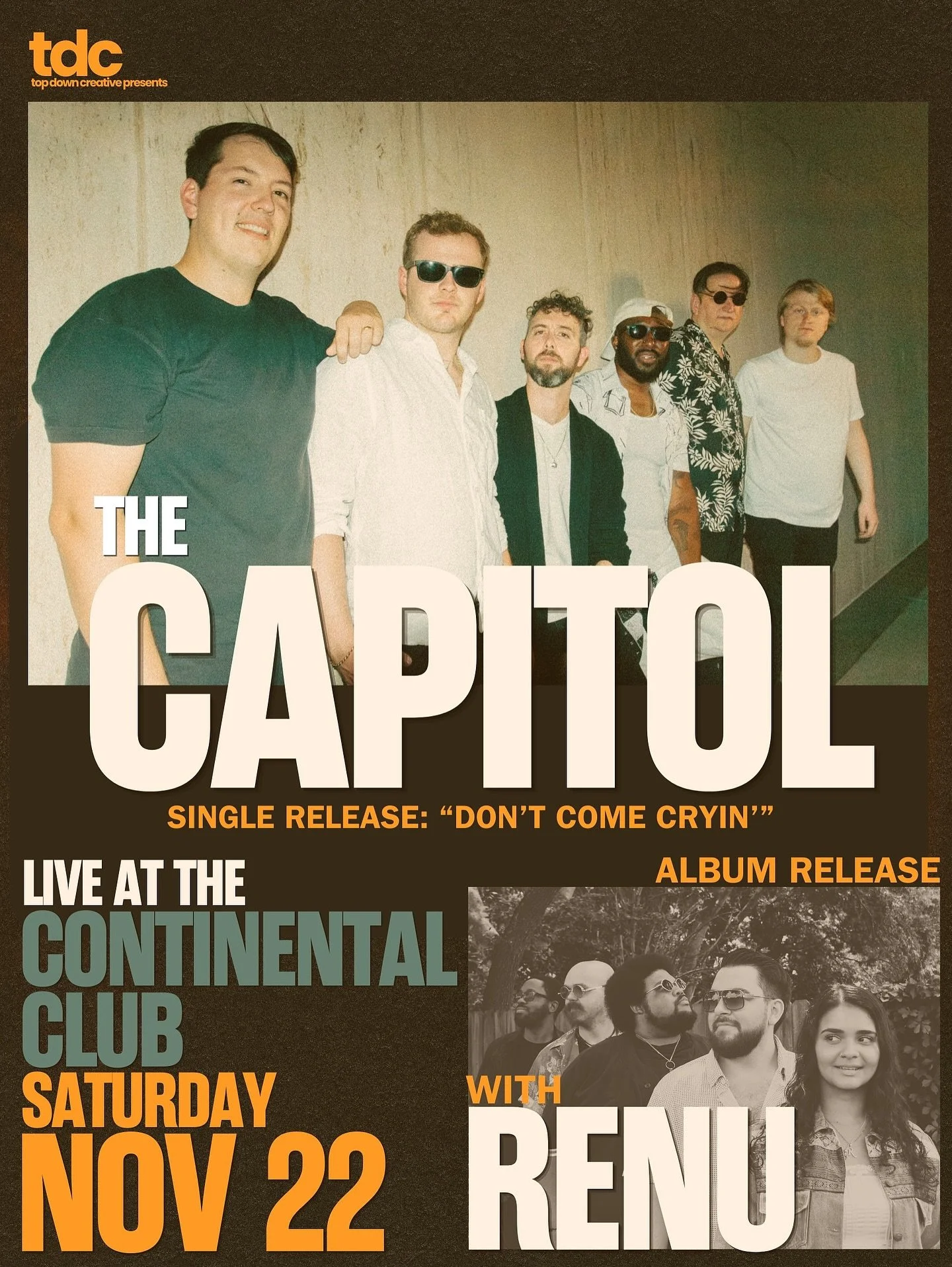 🎶 Two Austin bands. Two new releases. One unforgettable night💥We&rsquo;re bringing the grooves to @continentalclubatx for a double celebration of new Austin music🔥@thecapitoljam hits the stage with the release of their new single &ldquo;Don&rsquo;