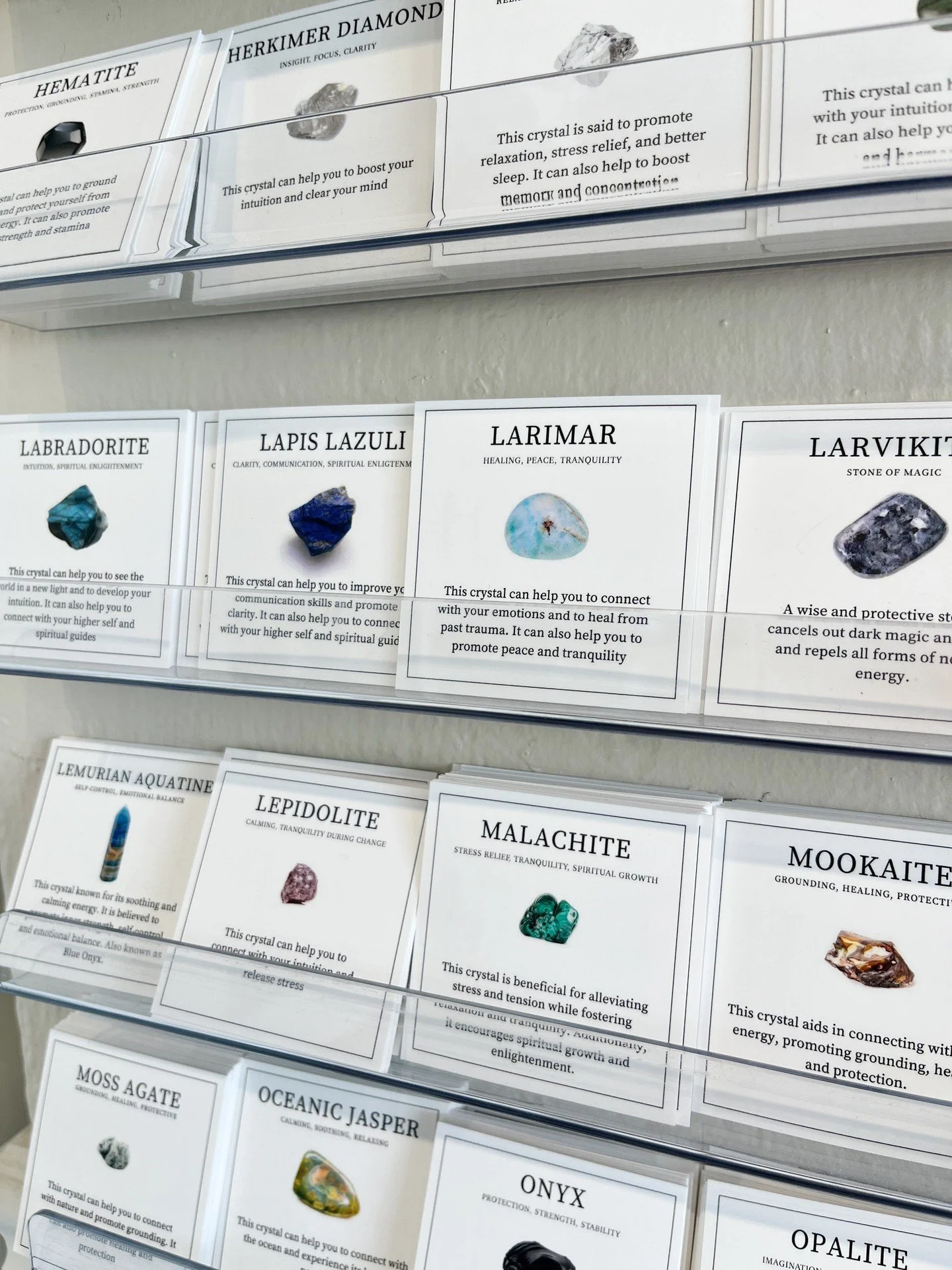These crystal ID cards are a favorite amongst our crystal/mineral lovers! Get yours complimentary with any medium or large crystal purchase, or just $0.75 on its own.