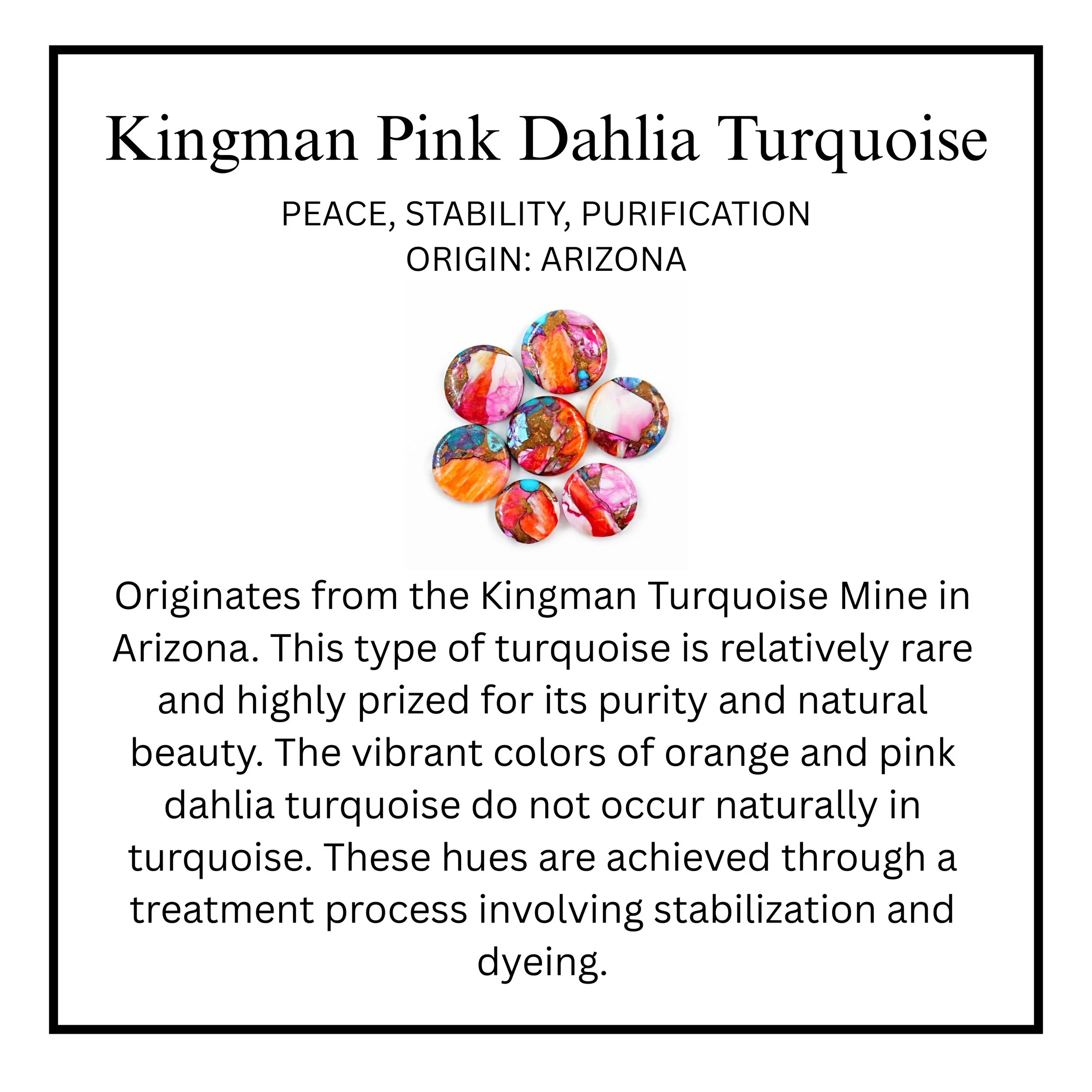 Kingman Pink Dahlia Turquoise