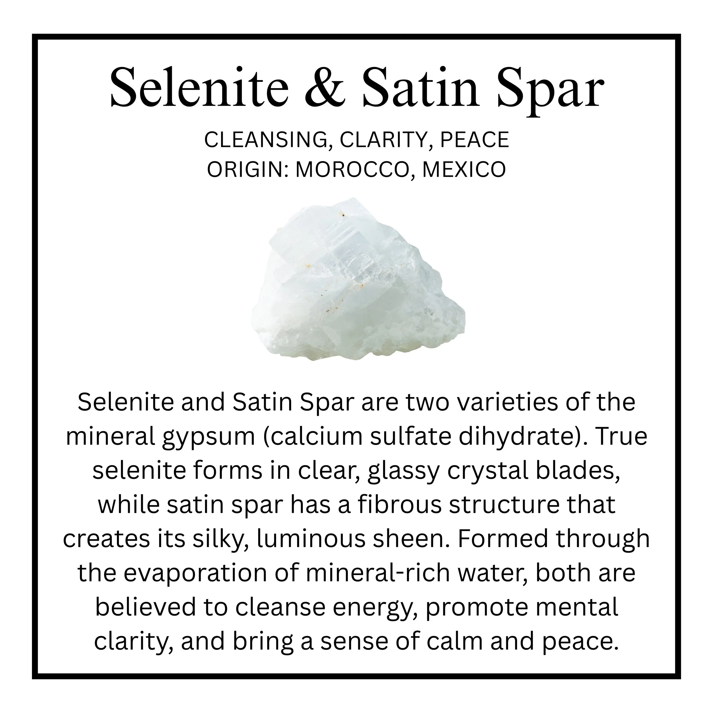 Selenite &amp; Satin Spar