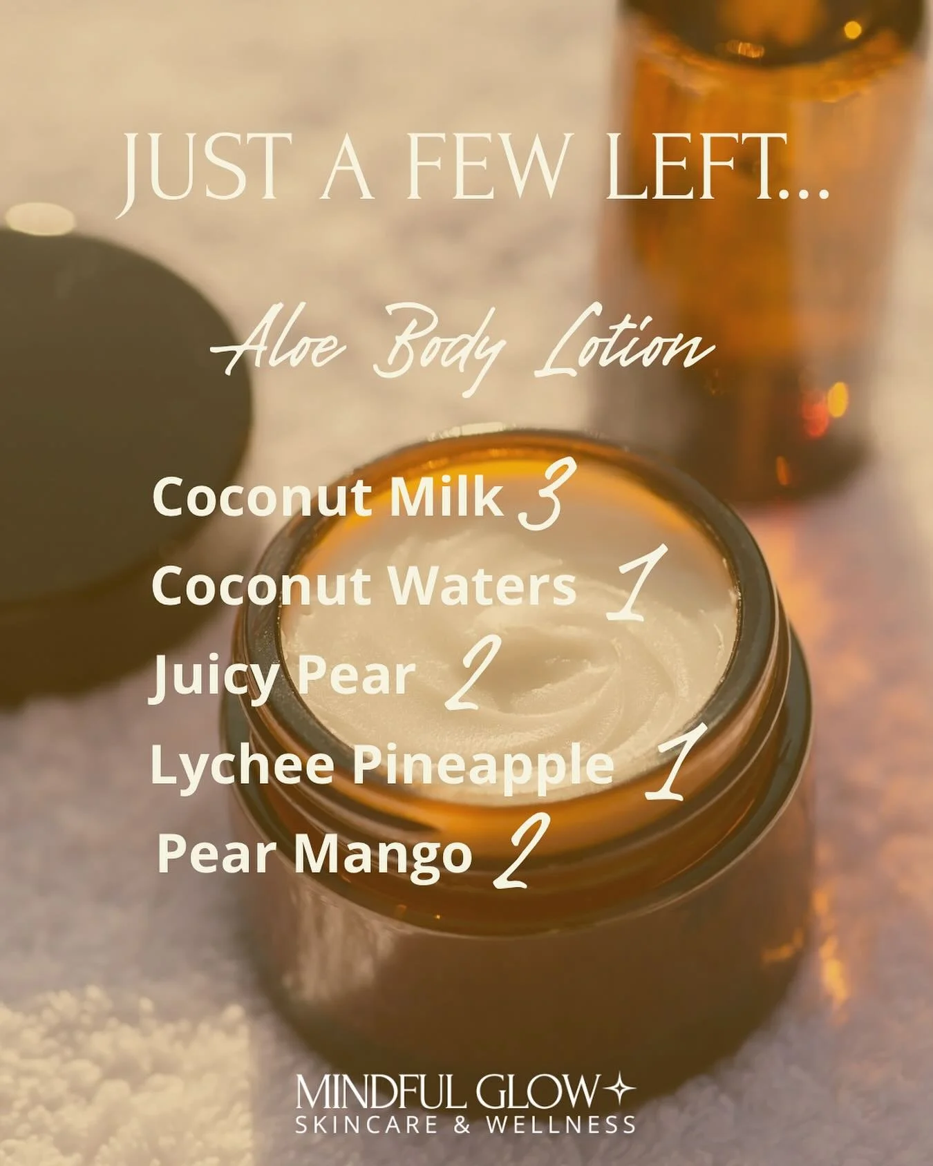 ✨ Only a few of our Aloe Body Lotions remain, a true favorite for deeply hydrated, silky soft skin. Infused with soothing aloe and nourishing botanicals, it&rsquo;s the perfect way to restore your glow this season.

Treat yourself before they&rsquo;r