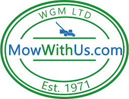 Mow With Us logo.