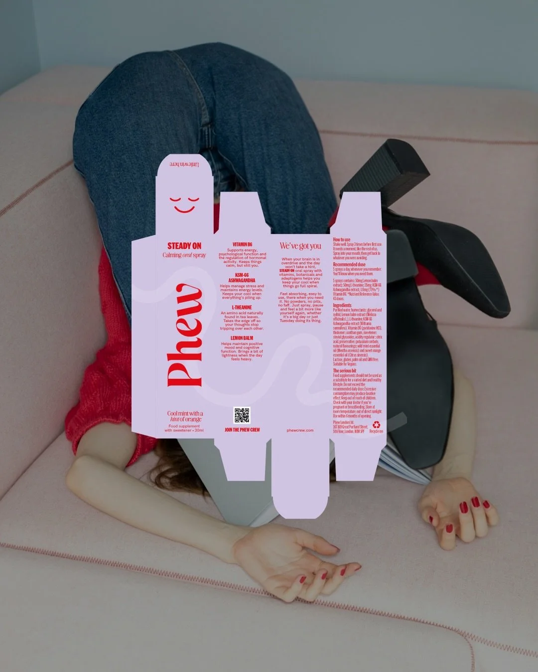 Brand launch for @phewcrew

Phew is a modern oral spray brand delivering fast-absorbing vitamins and adaptogens for stress, sleep, energy and immunity. It was created by two sisters who wanted to build something together that felt relevant to real li