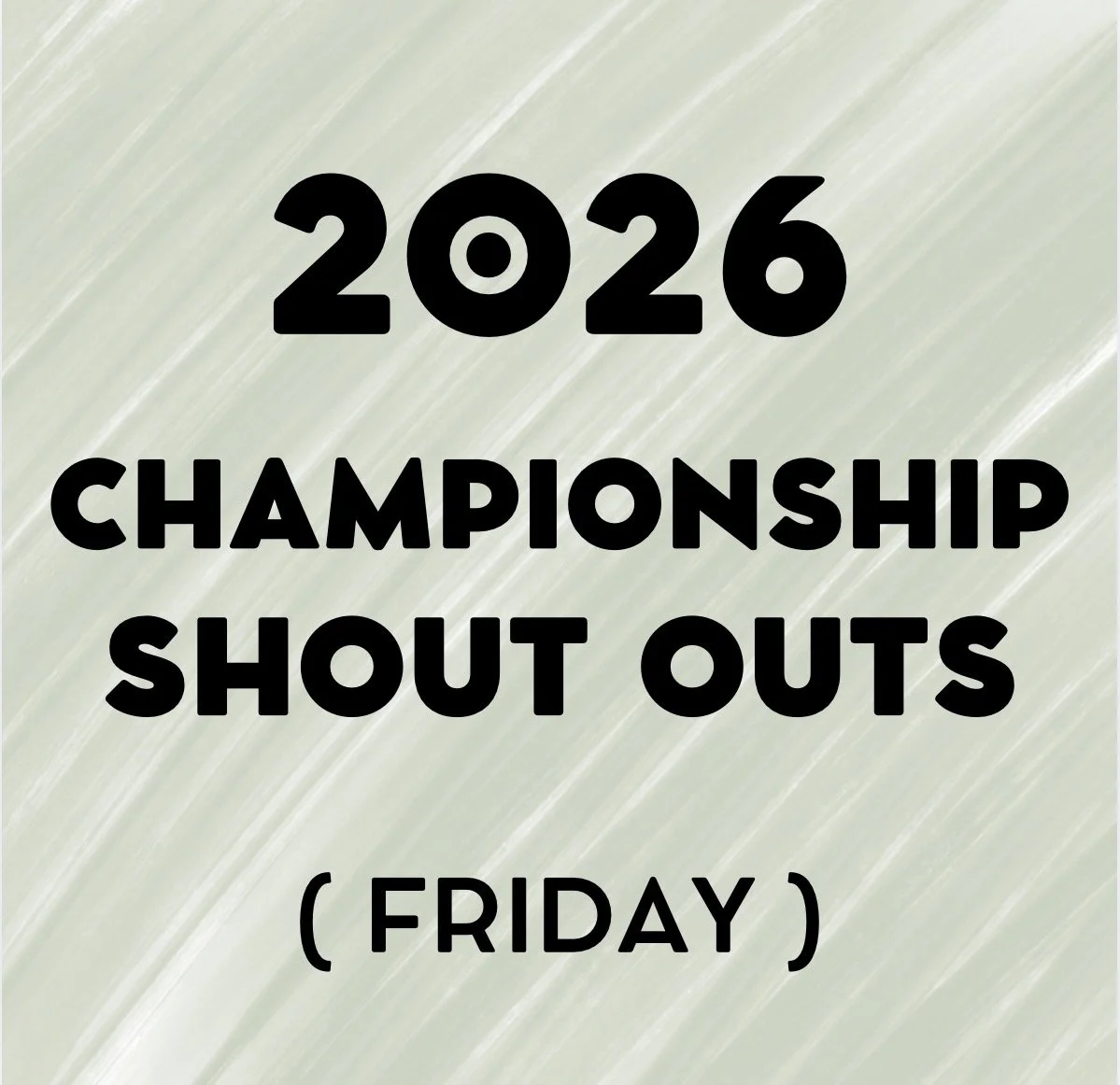 Guard Shout Outs (Friday)