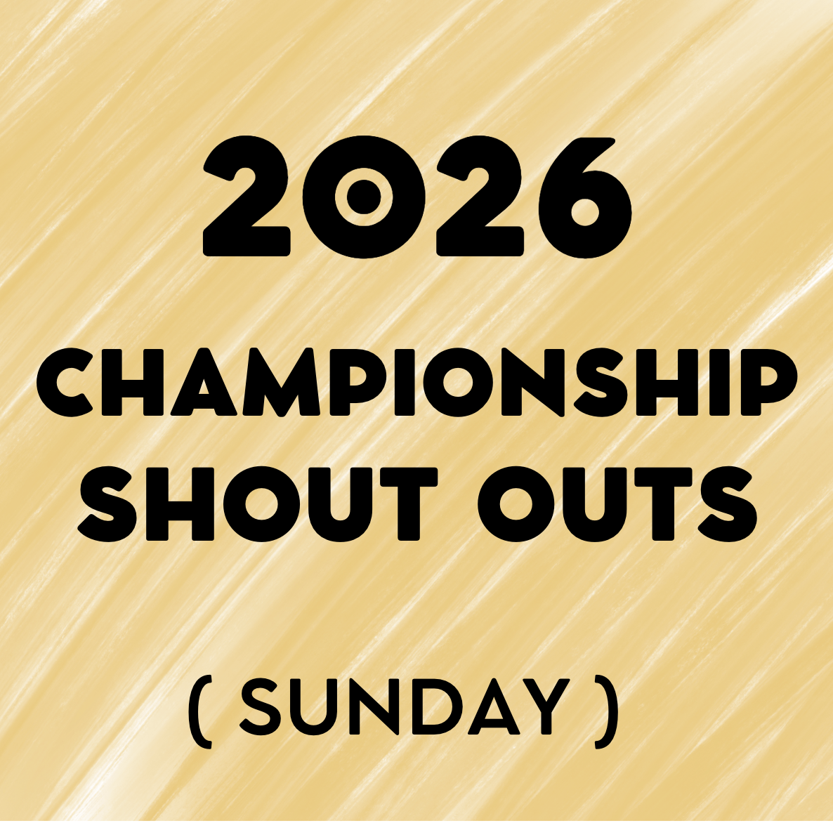 Percussion & Winds Shout Outs