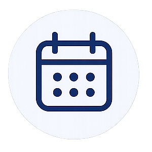 Icon of a calendar on a white background