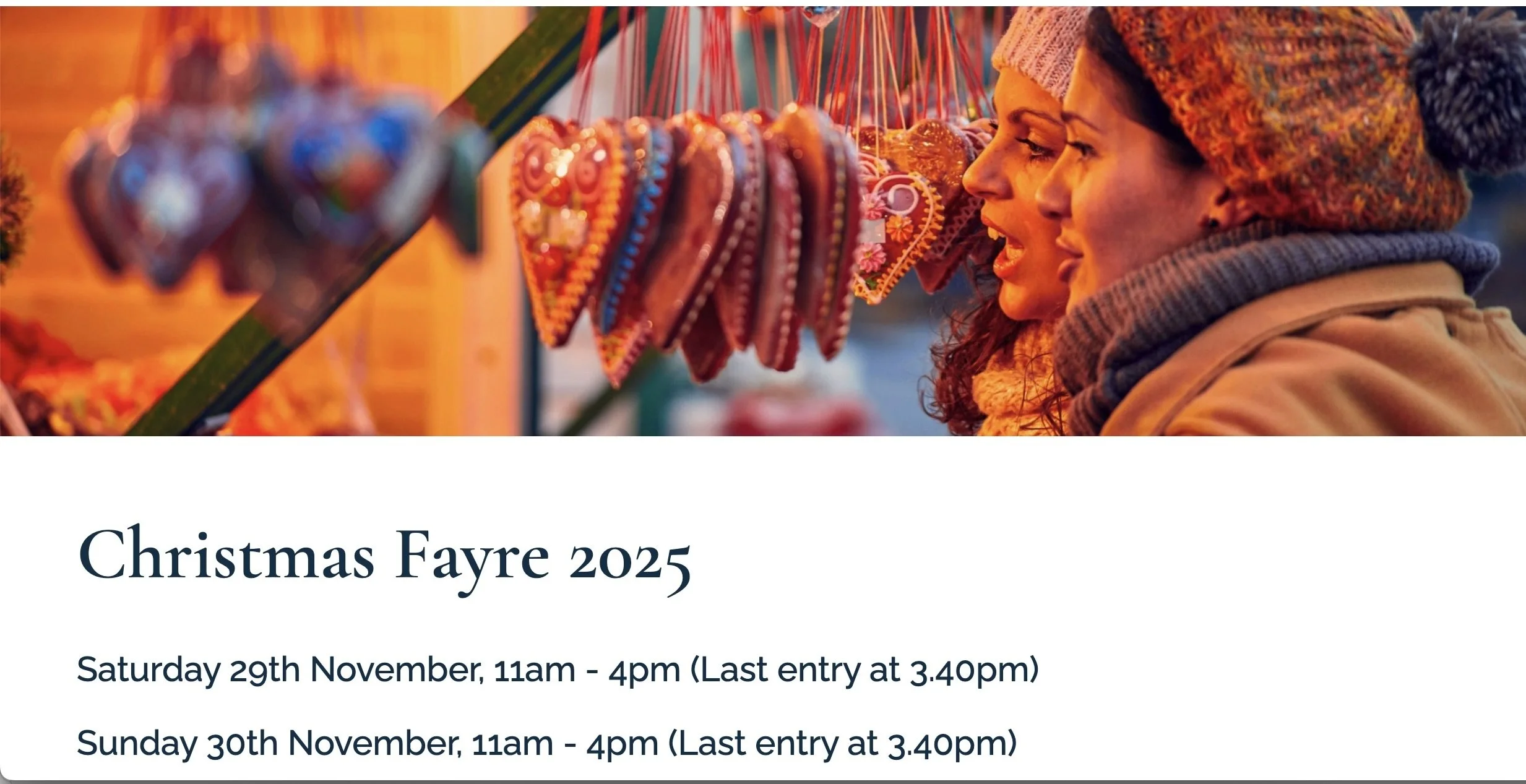Forty Hall Christmas Fayre